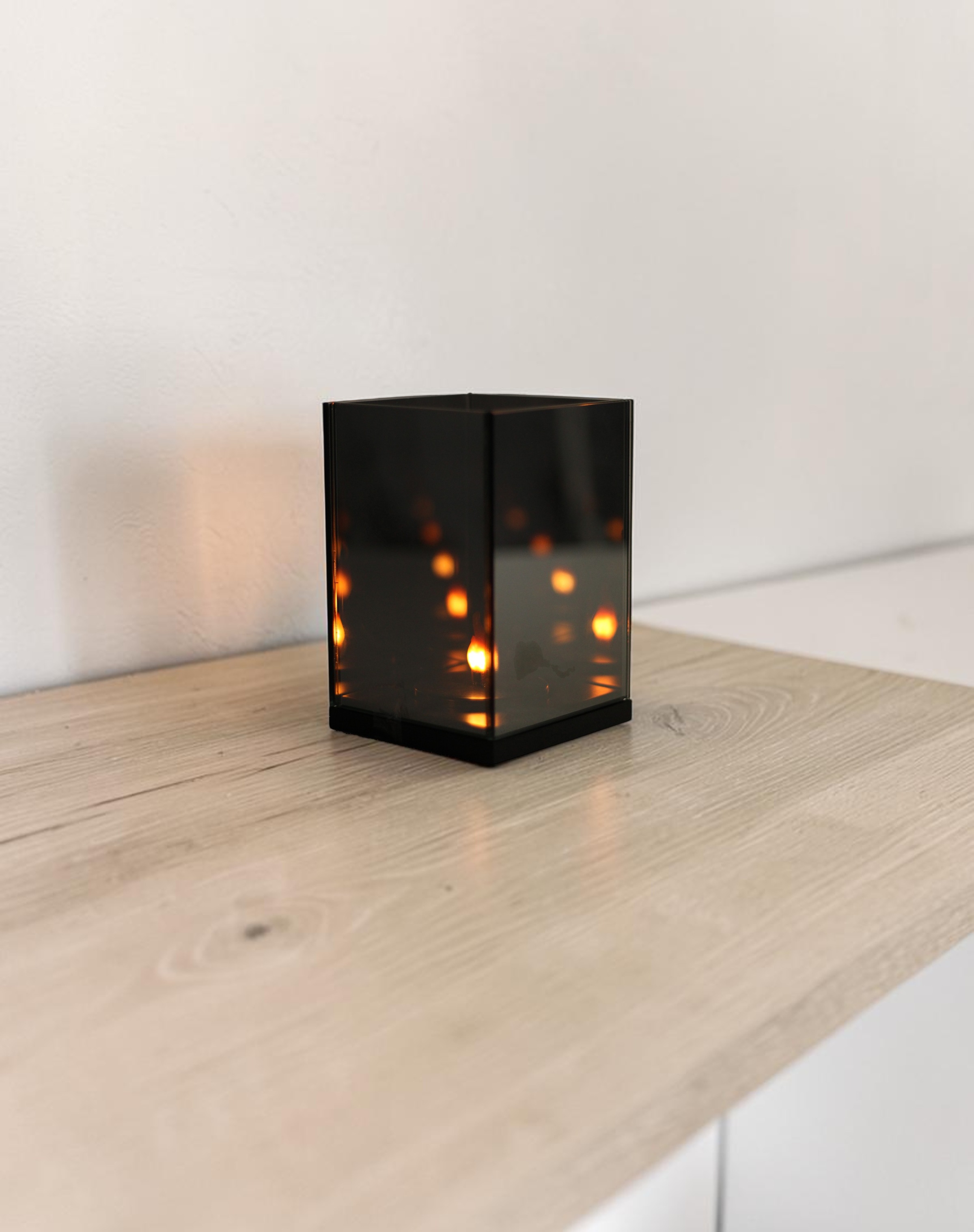 OTTO home LED Tischleuchte »Spiegelglas Licht JANNELL« LED-Board 1 Stk. warmweiße LED, Batteriebetrieb (3 AA) mit Timer