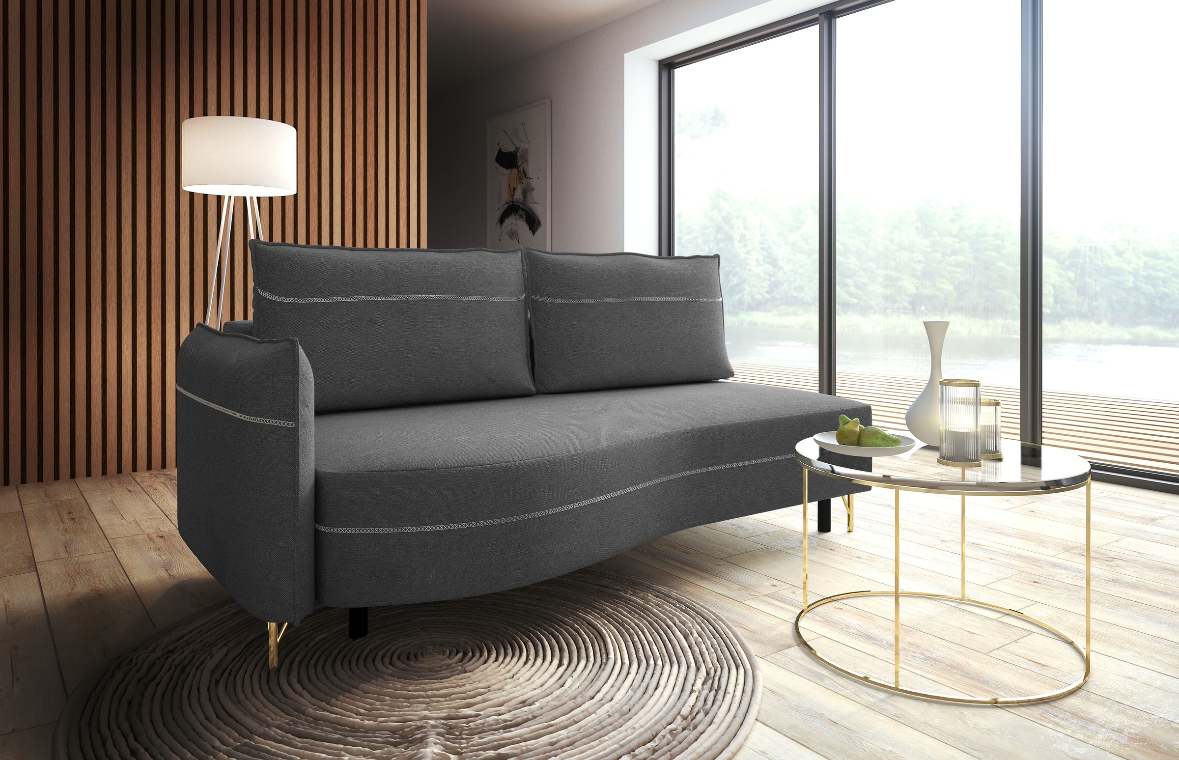 exxpo - sofa fashion Loungesofa "Ortis mit toller Kontrastnaht, Solitärmöbe günstig online kaufen