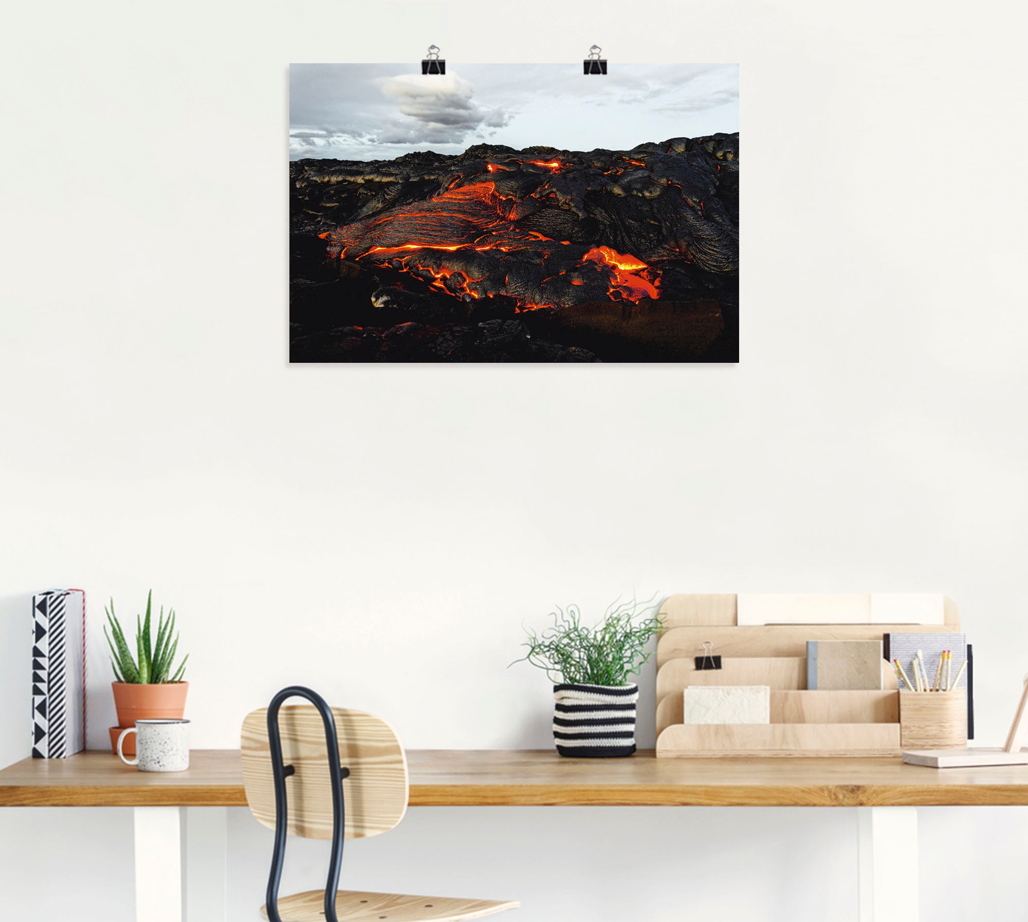 Artland Wandbild »Hawaii Lava tritt aus einer Erdspalte«, Amerika, (1 St.), als Alubild, Leinwandbild, Wandaufkleber oder Poster in versch. Größen
