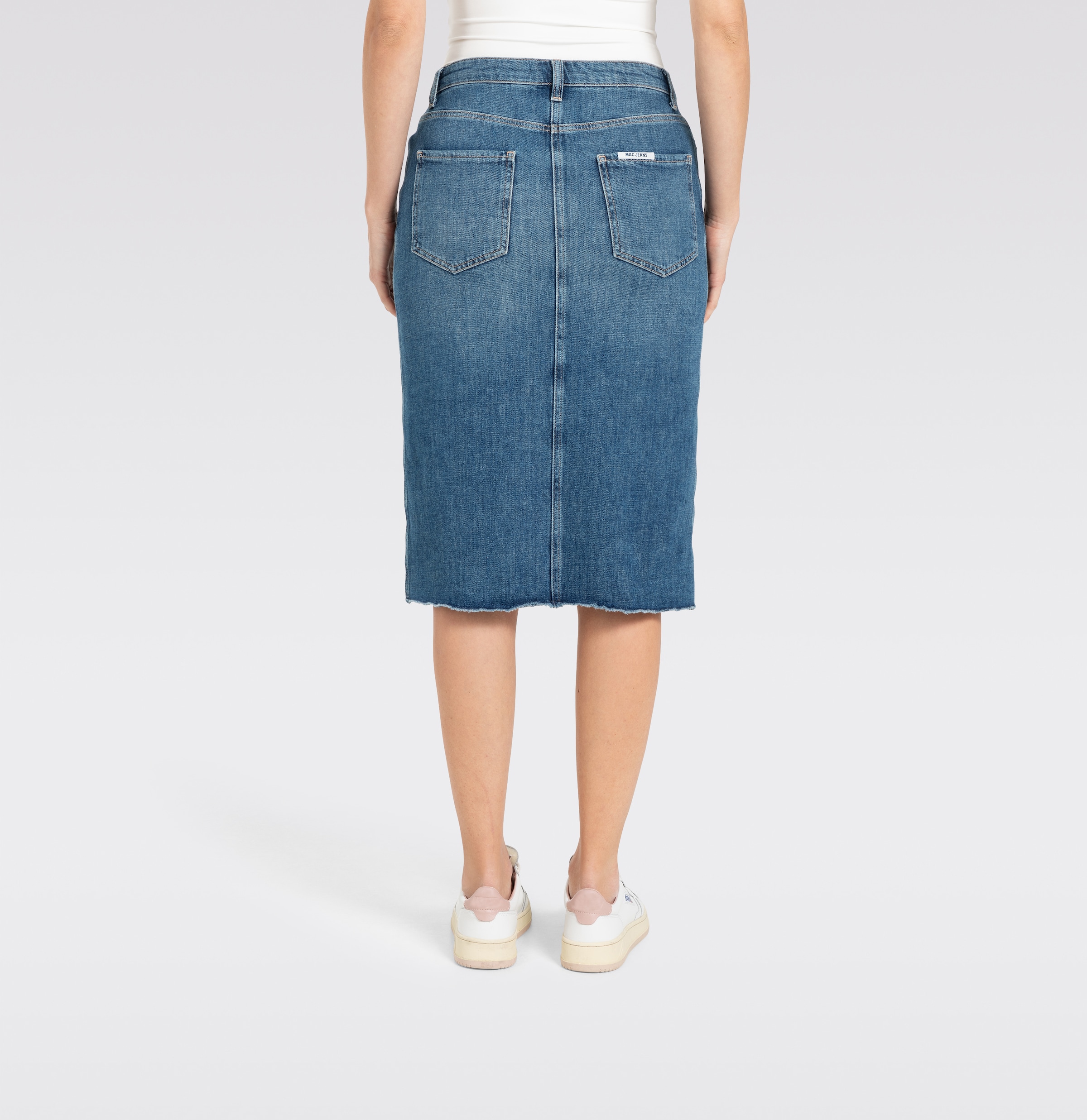 MAC Midirock »MIDI SKIRT fringe« im Five-Pocket Style