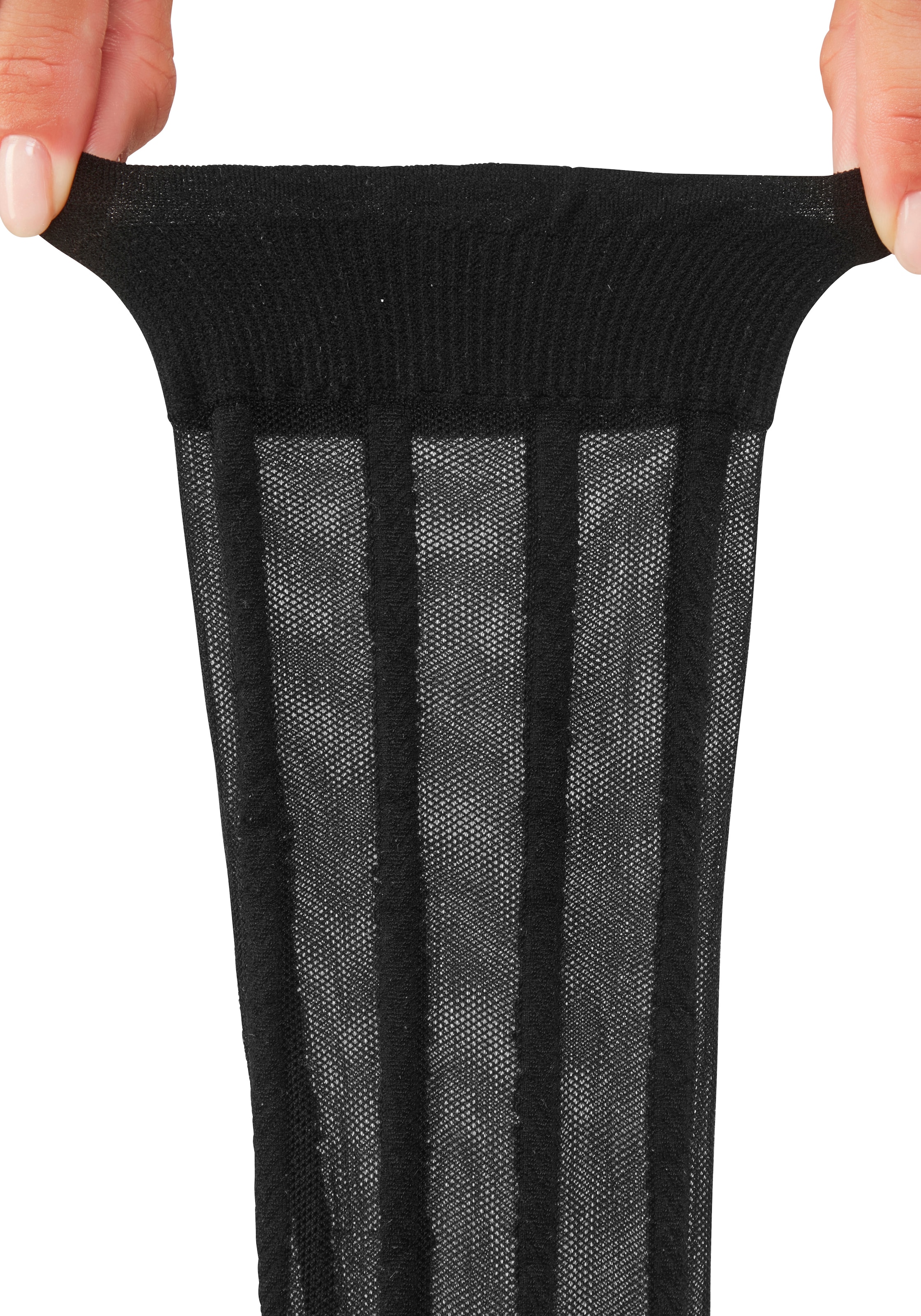 Vivance Feinsöckchen »Transparente Nylon Socken, Damen Feinstrümpfe, für Alltag und Büro« 20 DEN Packung, 2 Paar tlg. mit Streifen Design