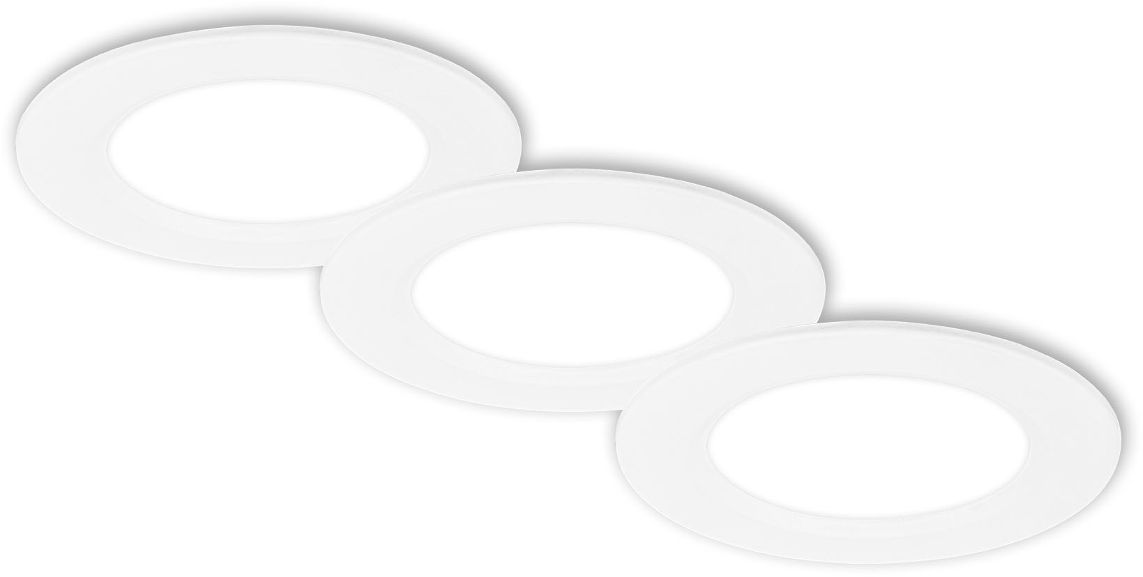 Briloner Leuchten LED Deckeneinbaustrahler, 3er-Set, je 3 Watt, LED fest in günstig online kaufen