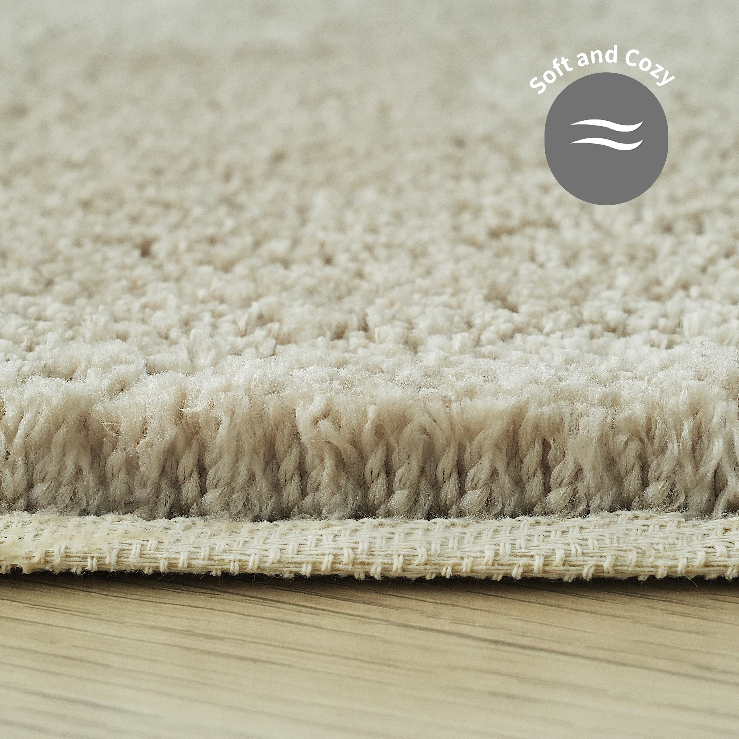 LeGer Home by Lena Gercke Hochflor-Teppich »Halrum, einfarbig, besondere Form, modern«, U-förmig, 25 mm Höhe, organische Form, bean shape, kuschelig, Wohnzimmer, Schlafzimmer