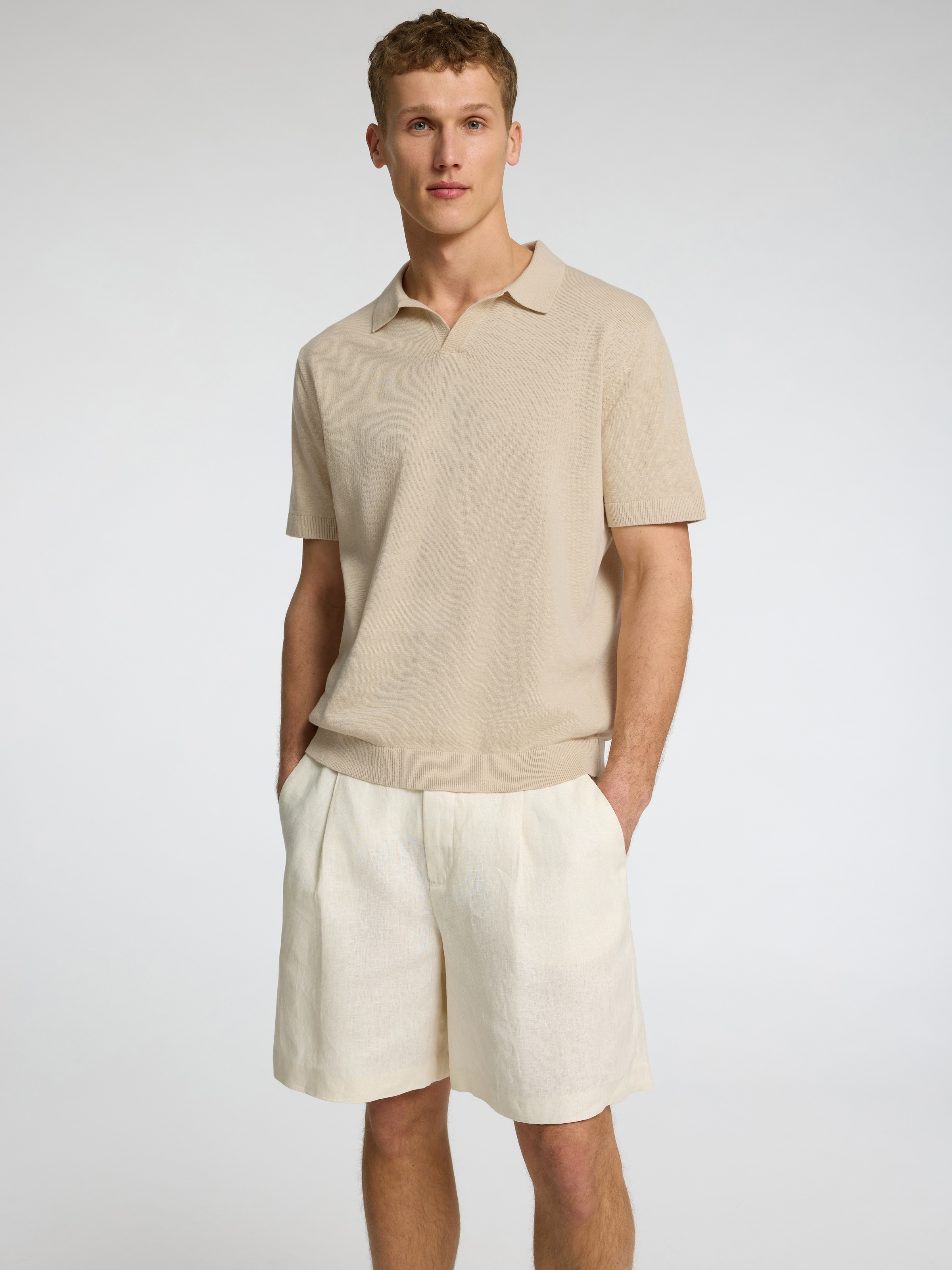 SELECTED HOMME Poloshirt »SLHMATTIS SS KNIT SUN OPEN POLO NOOS«