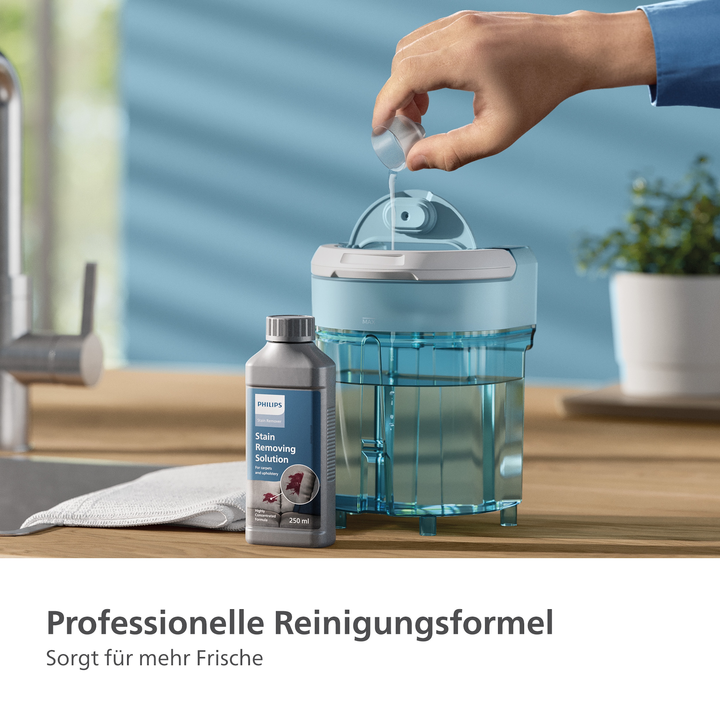 Philips Wasch-Sauger »XW3193/11 3000 Series mit 2 Bürsten unterschiedlicher Größe«, reinigt zahlreiche weiche Oberflächen, kompakt; Blau / Seidenweiß