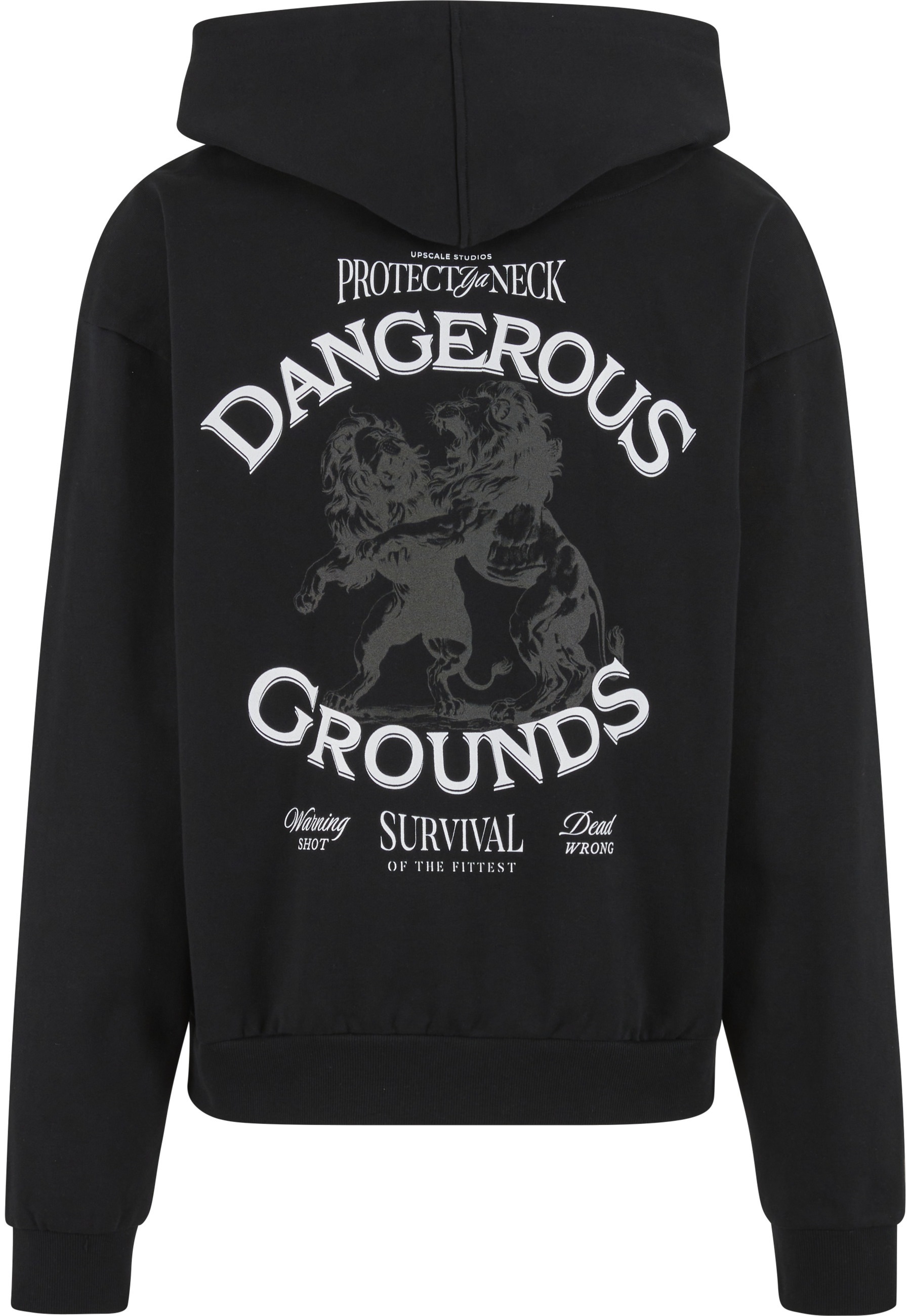 Upscale by Mister Tee Kapuzenpullover »Upscale by Mister Tee Dangerous Grounds Oversize Zip Hoody« 1 tlg.