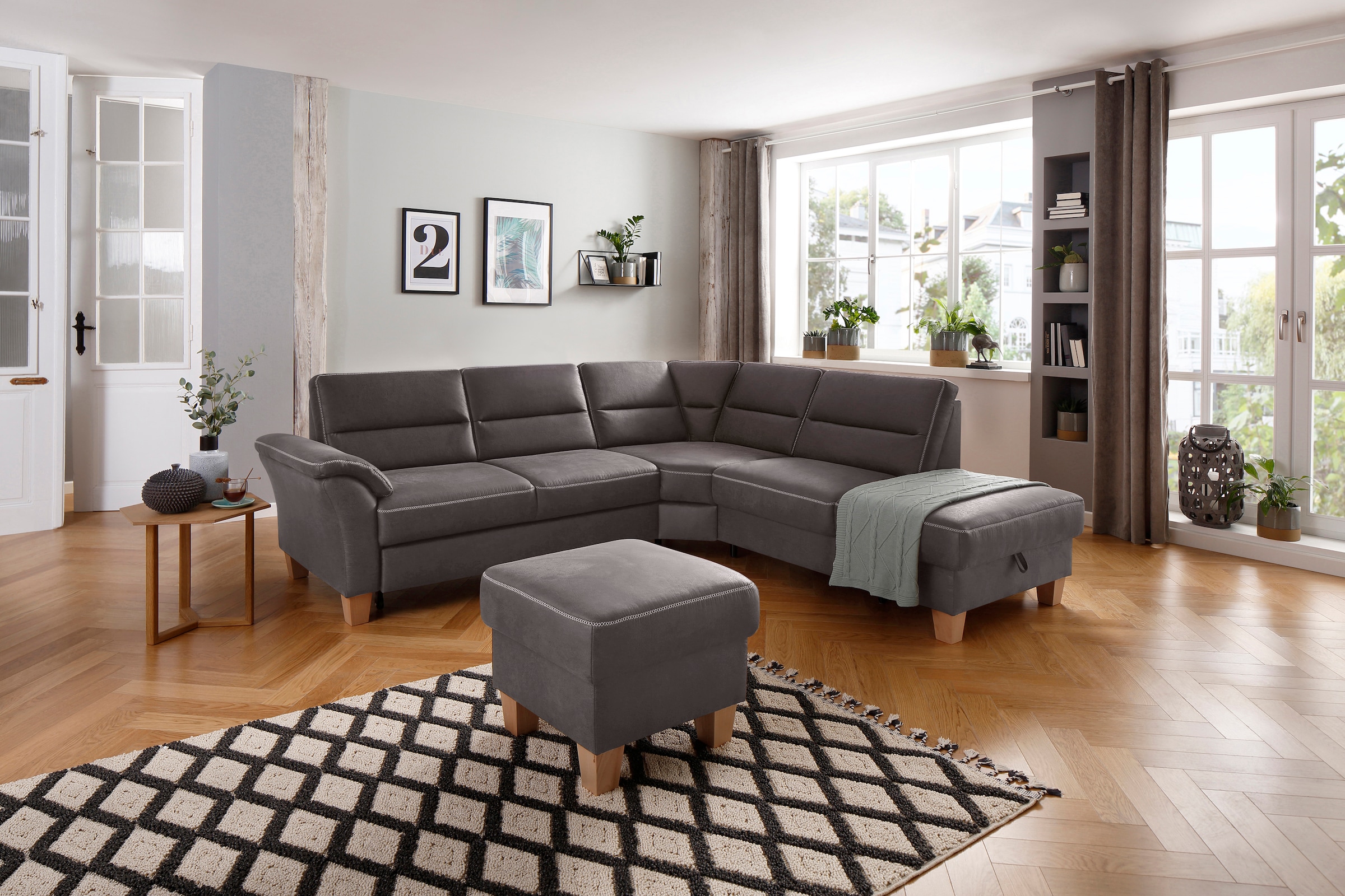 Home affaire Ecksofa »Soleo L-Form«, komfortabel durch Trapezecke mit Relax günstig online kaufen