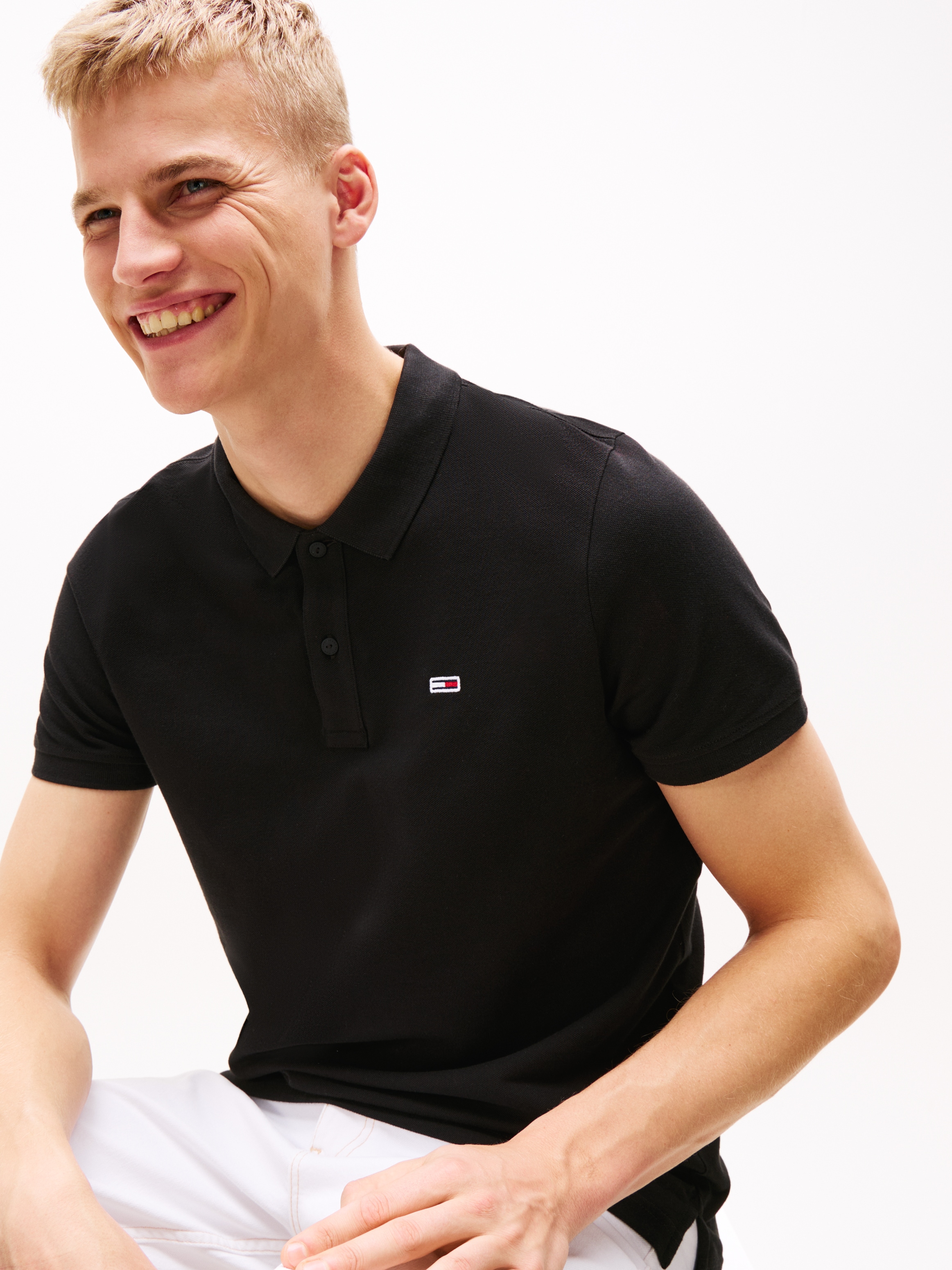 Tommy Jeans Poloshirt »TJM SLIM PLACKET POLO EXT«