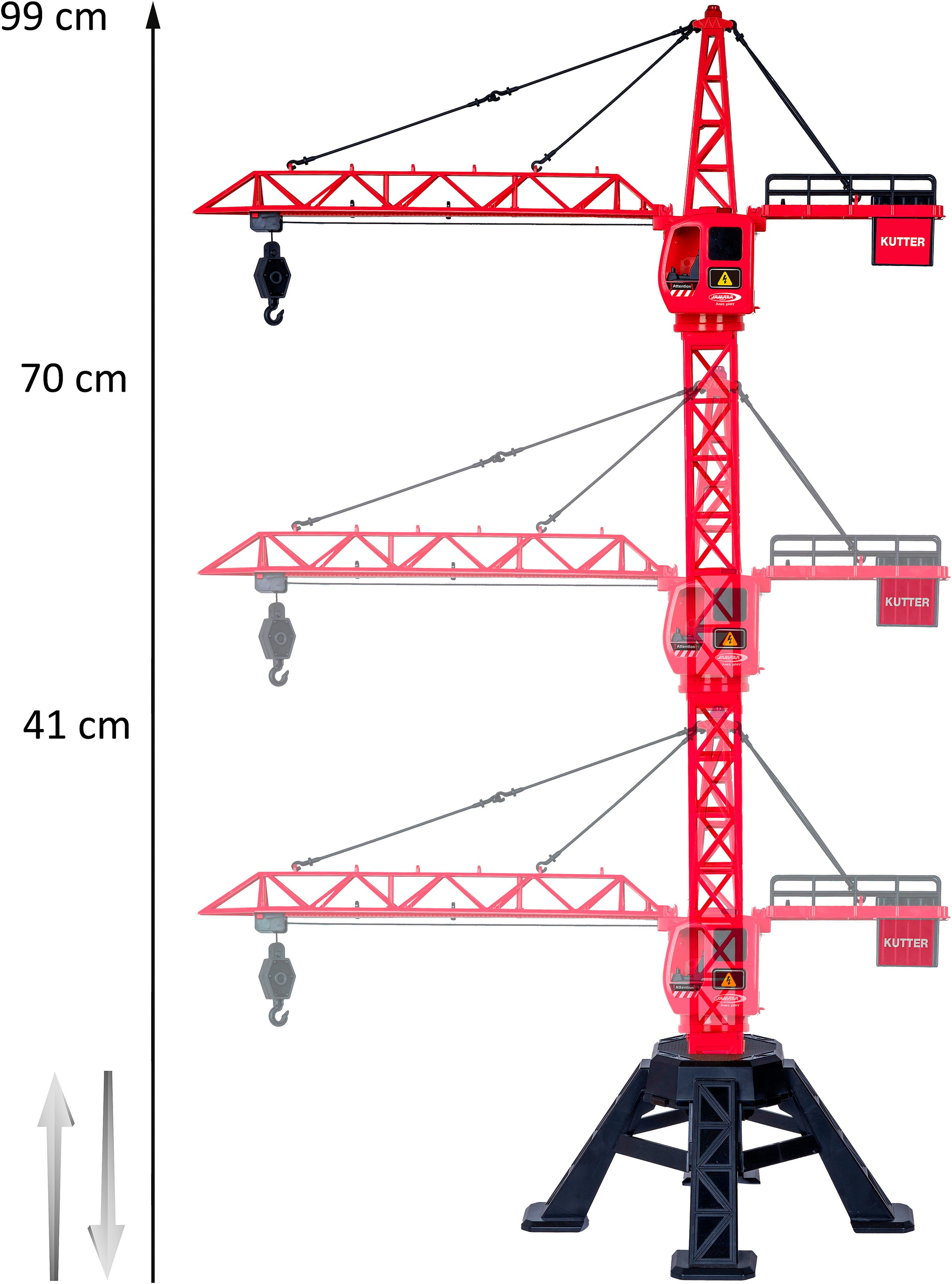 Jamara RC-Kran »Turmdrehkran Kutter XL 99 IR«, LED Licht im Dach