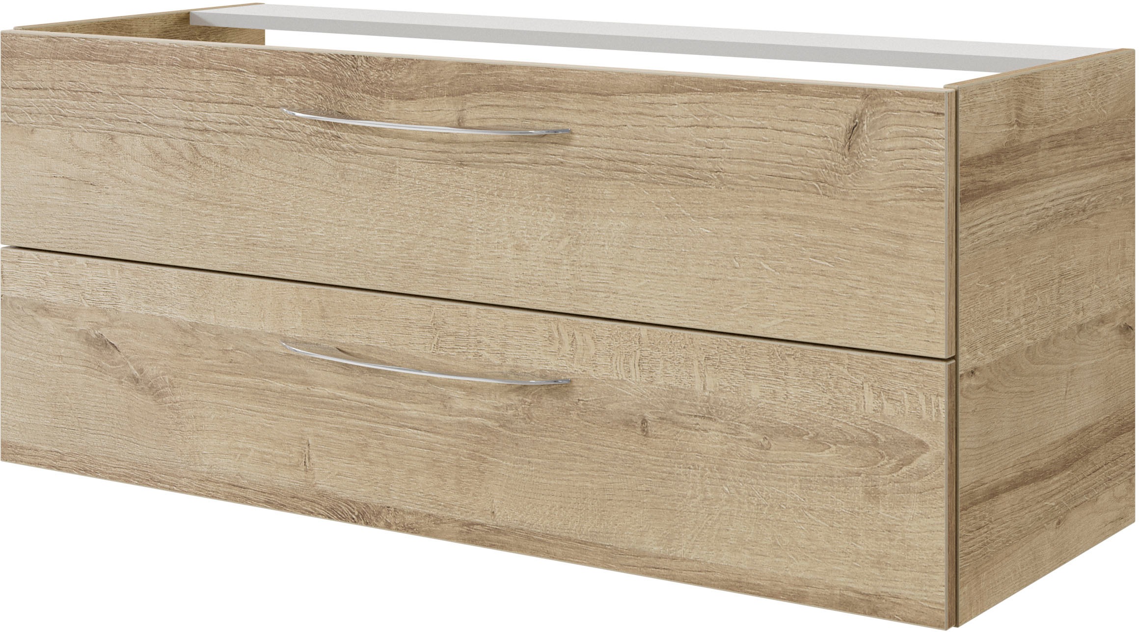 Saphir Badmöbel-Set »Serie 4035 2-teilig, Keramik-Doppelwaschtisch mit LED-Spiegel« Set, 