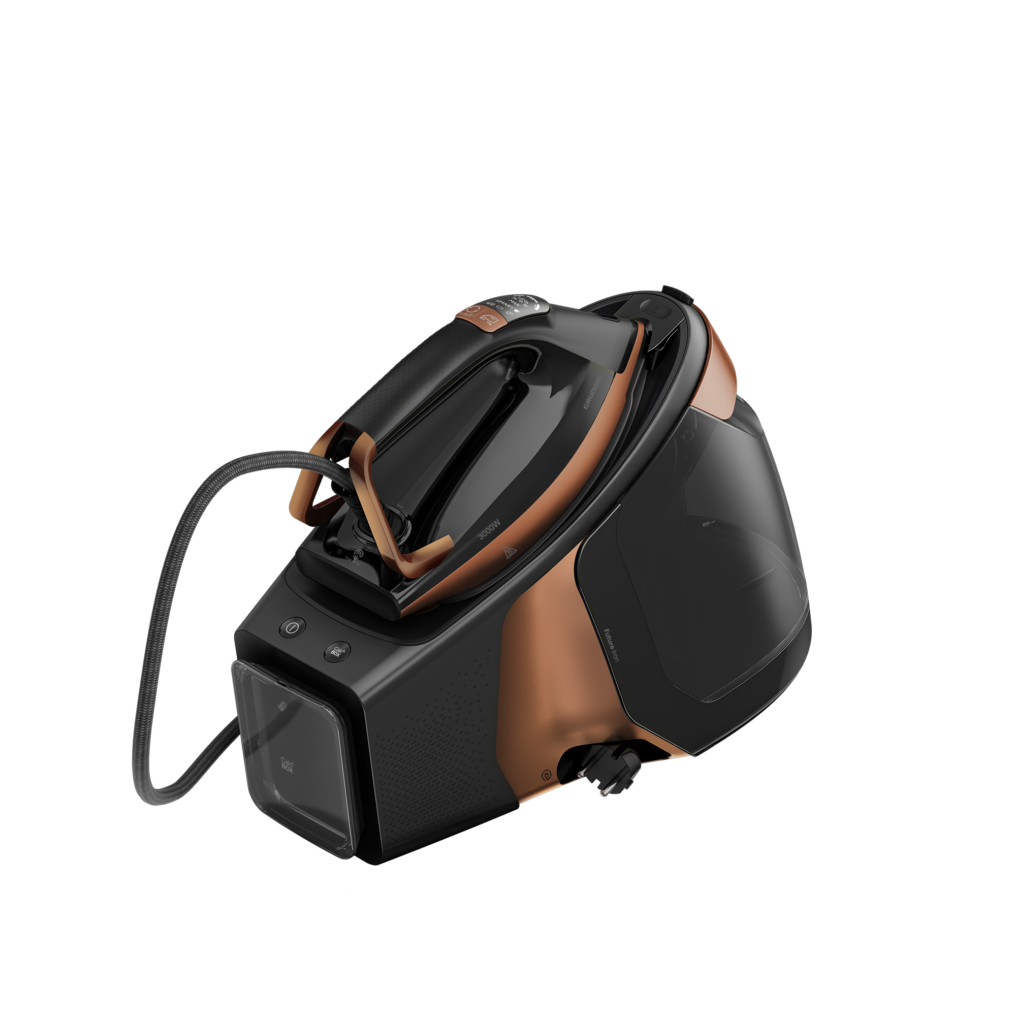 GRUNDIG Dampfbügelstation »SIS 9180, 8 Bar Dampfdruck« 1.800 ml Wassertank 1, 8 Liter abnehmbarer Wassertank, Automatische Entkalkung schwarz