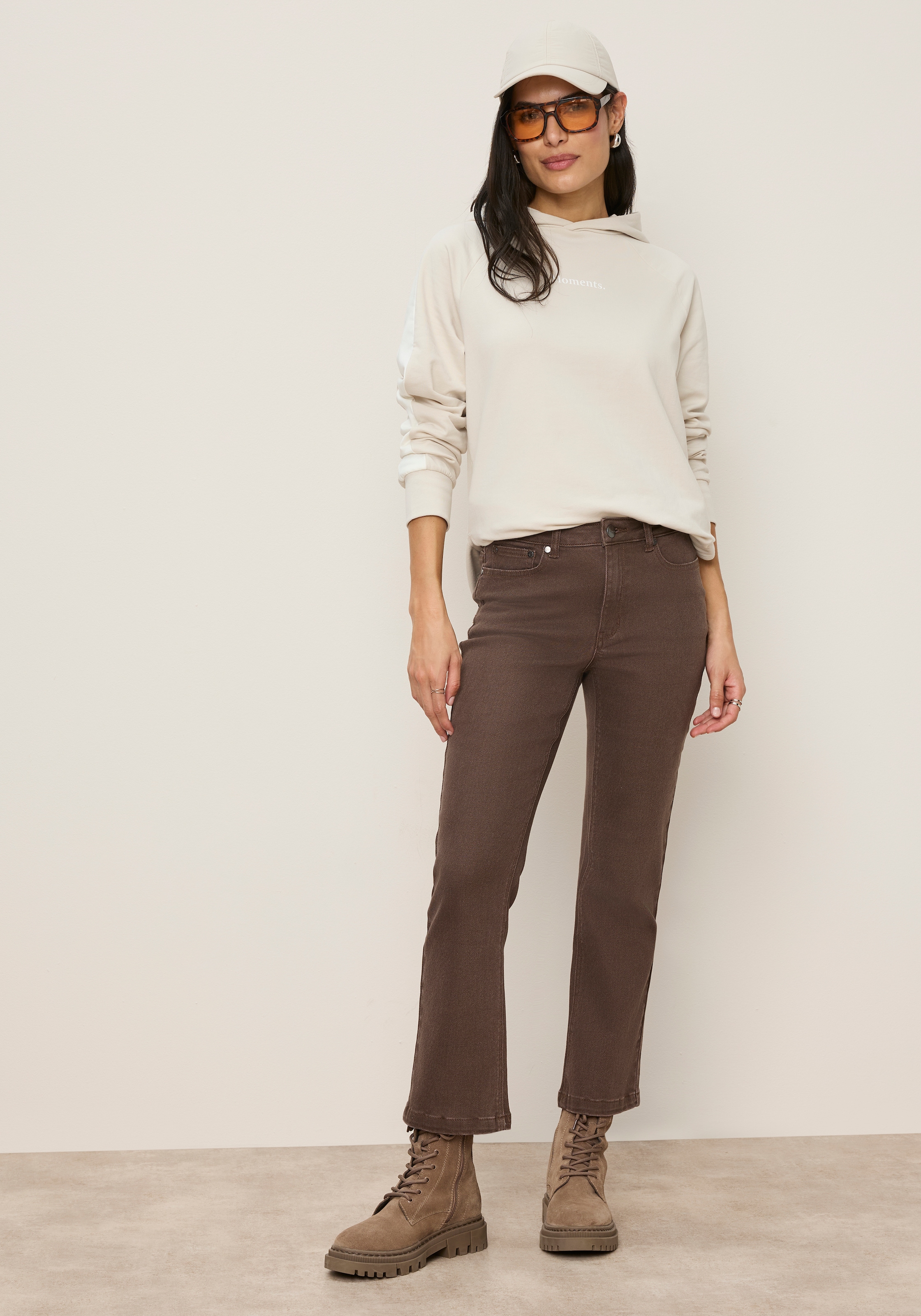 Tamaris Ankle-Jeans mit hoher Leibhöhe im cropped and flared Look