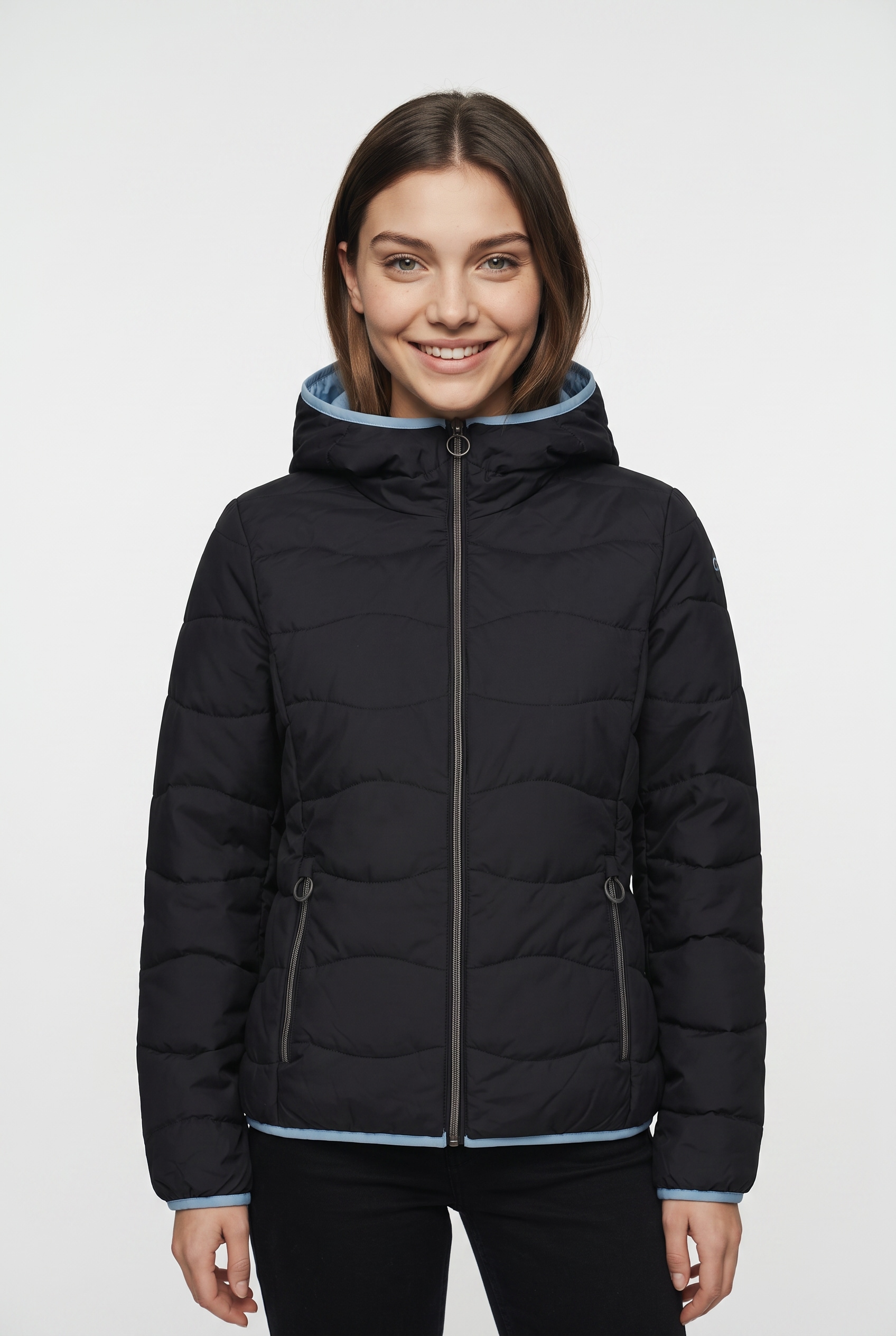 CMP Steppjacke »WOMAN JACKET FIX HOOD« mit Kapuze winddicht, wasserabweisend, atmungsaktiv
