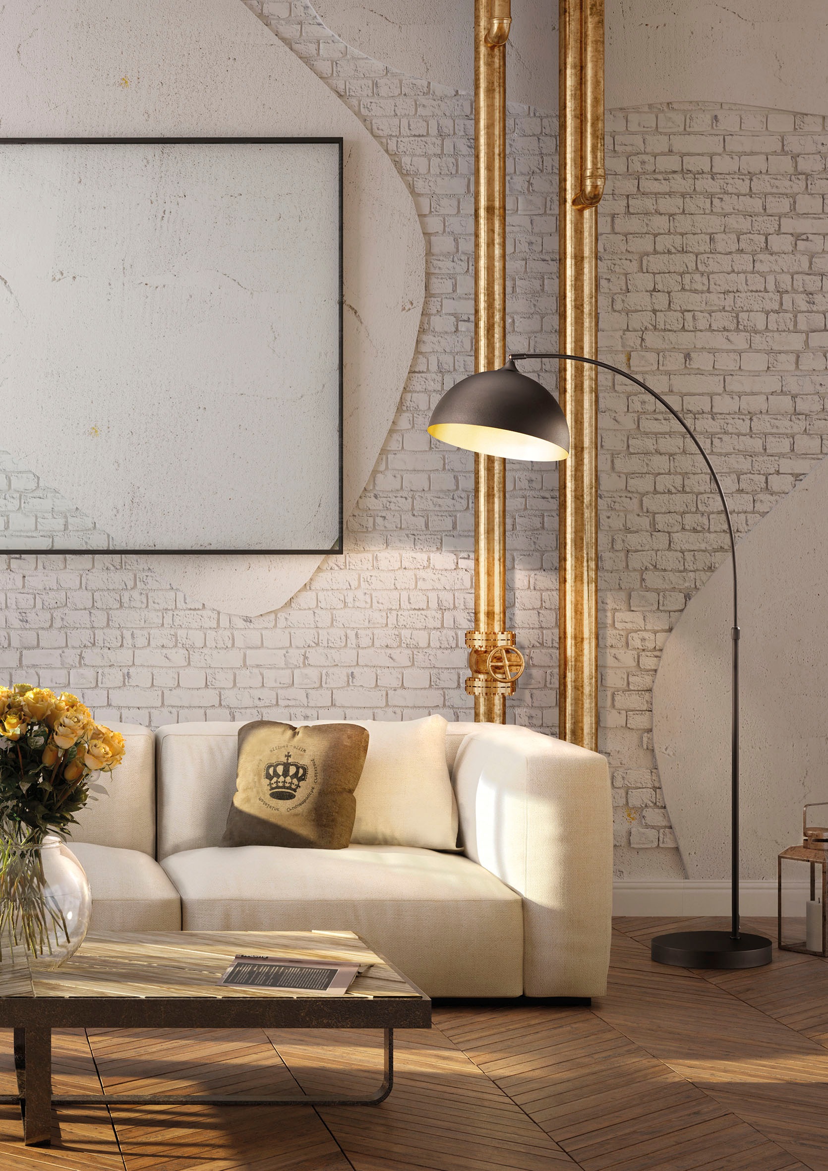 FISCHER & HONSEL Stehlampe »Leitung«, 1 flammig, Leuchtmittel E27 | ohne Leuchtmittel