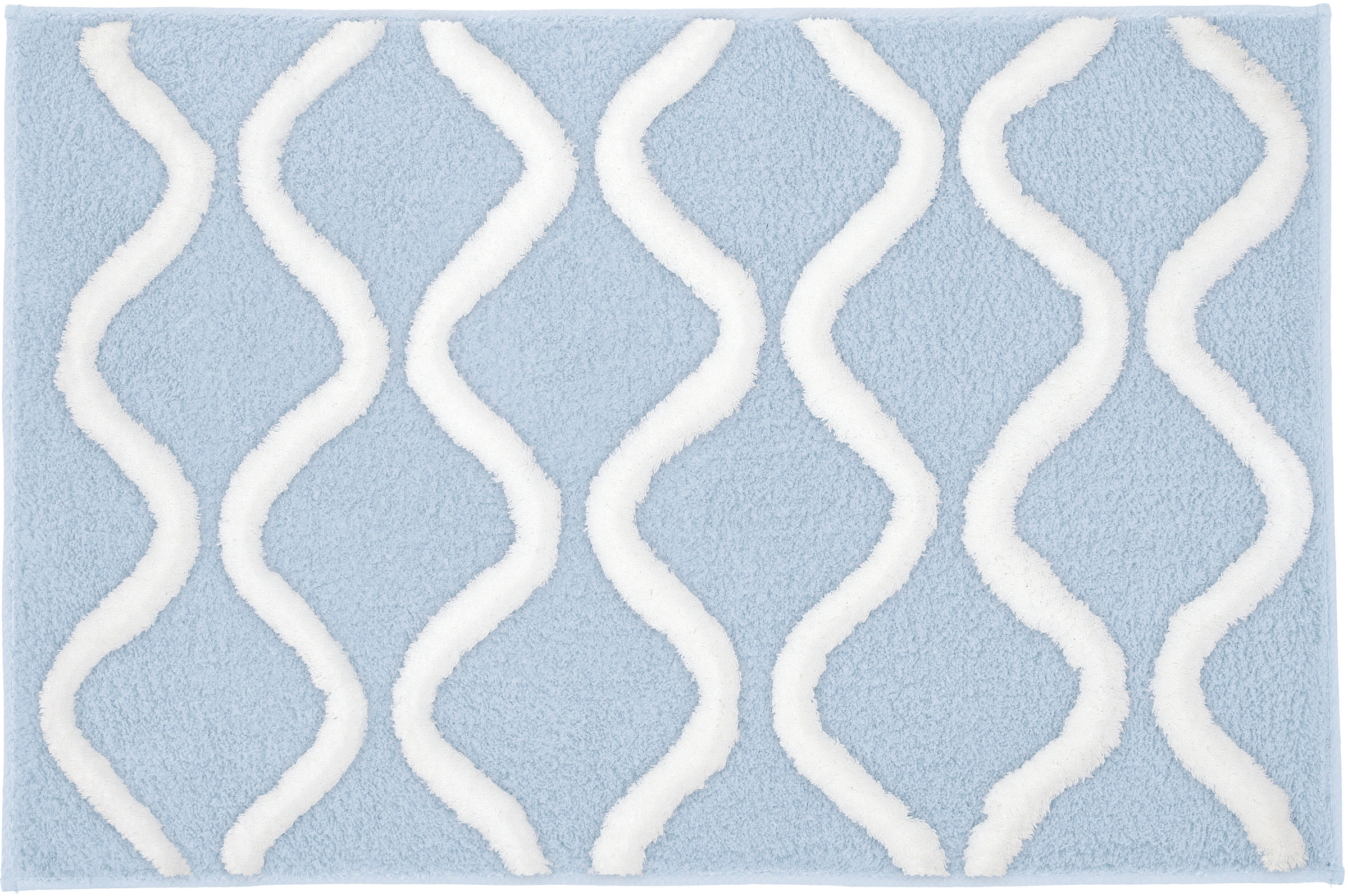 Kleine Wolke Badematte »Piana«, rutschhemmend beschichtet, fußbodenheizungsgeeignet, Badteppich, modernes Wellen 3D-Design