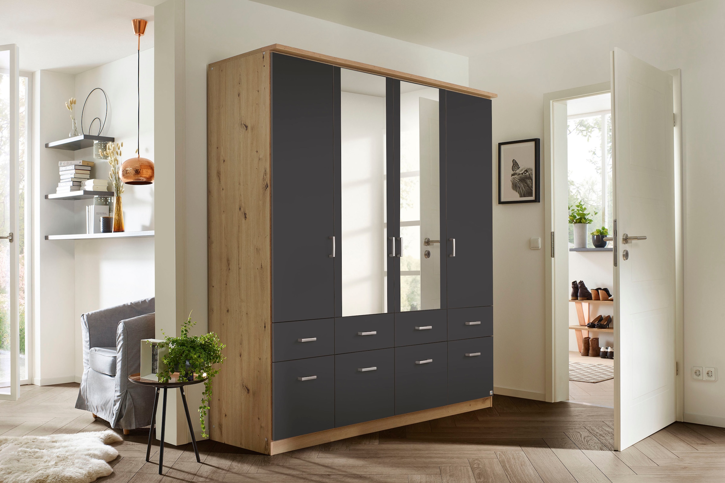 rauch Kleiderschrank »Kleiderschrank Schrank Garderobe deckenhoher Schrank BREMEN«, in vielen Farben und Ausführungen MADE IN GERMANY