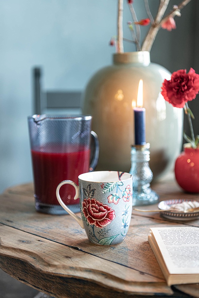 PiP Studio Becher »Flower Festival«, (Set, 4 tlg.), Kaffeetassen im 4er Set, Blumenfest, 350 ml