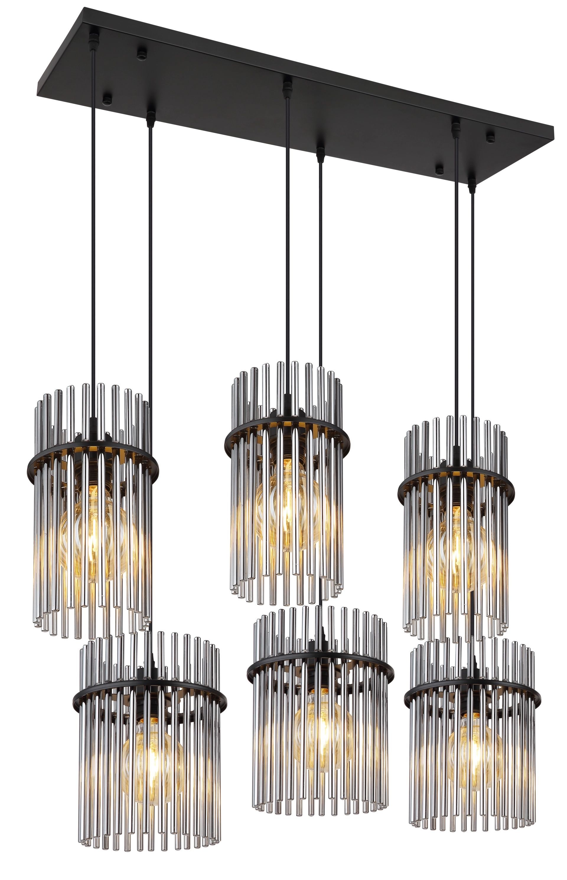 GLOBO LIGHTING Pendelleuchte »GORLEY« E27 1 Stk. Design Glasstäbe, Deckenlampe, Wohnzimmer, Esszimmer, Hängelampe