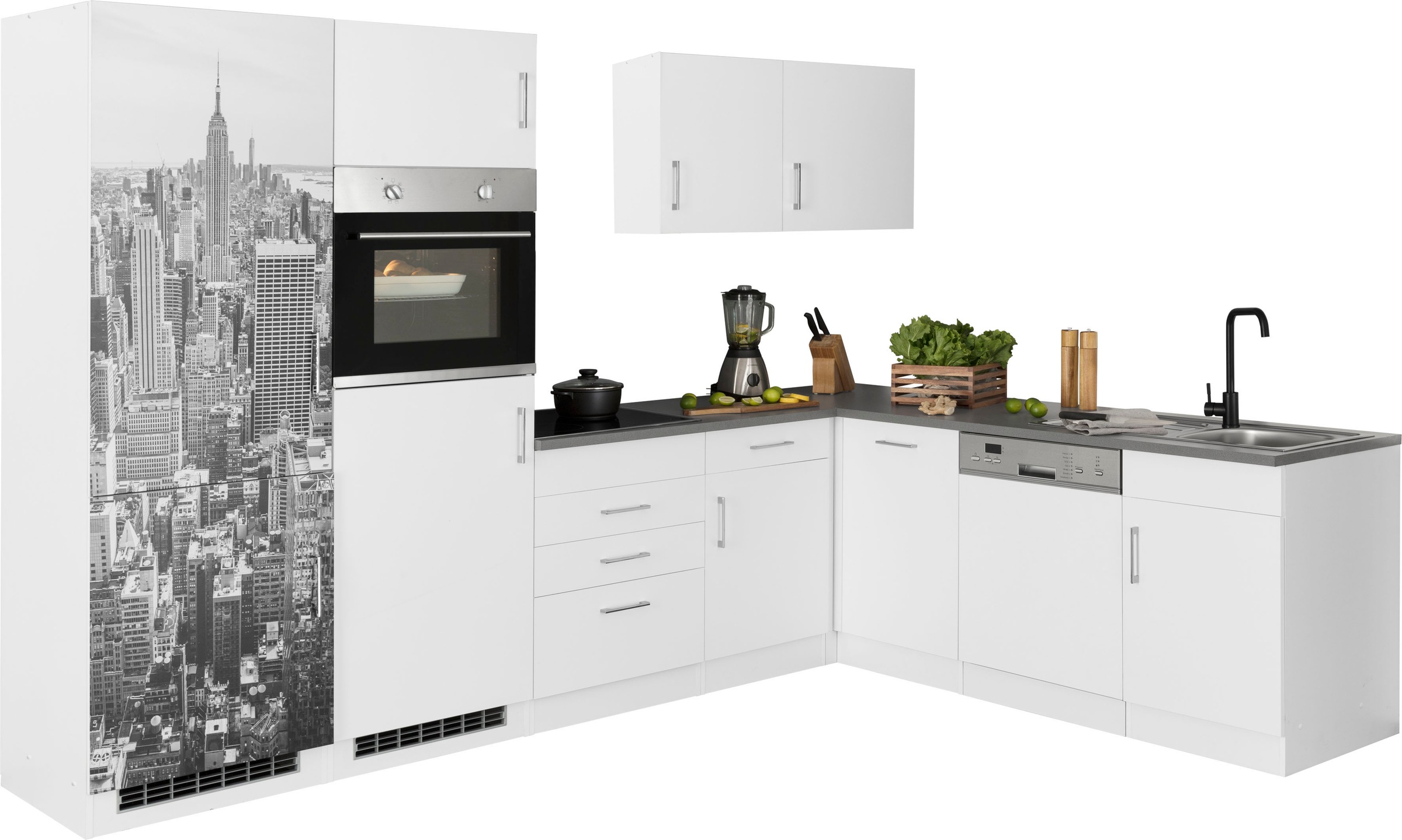 KOCHSTATION Küchenzeile »KS-Paris – Küchen mit einzigartigen Fotomotiven au günstig online kaufen