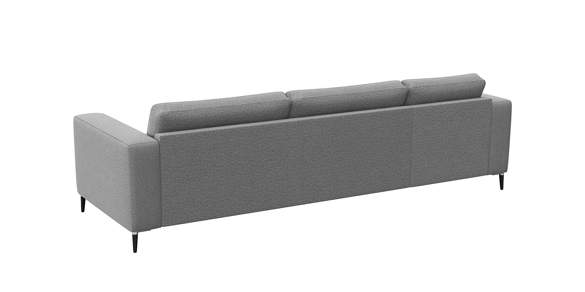 FLEXLUX Ecksofa »Fiore, super Sitzkomfort durch Kaltschaum im Sitz, L-Form«, breite Armlehnen, Kaltschaum, Füße Alu+schwarz