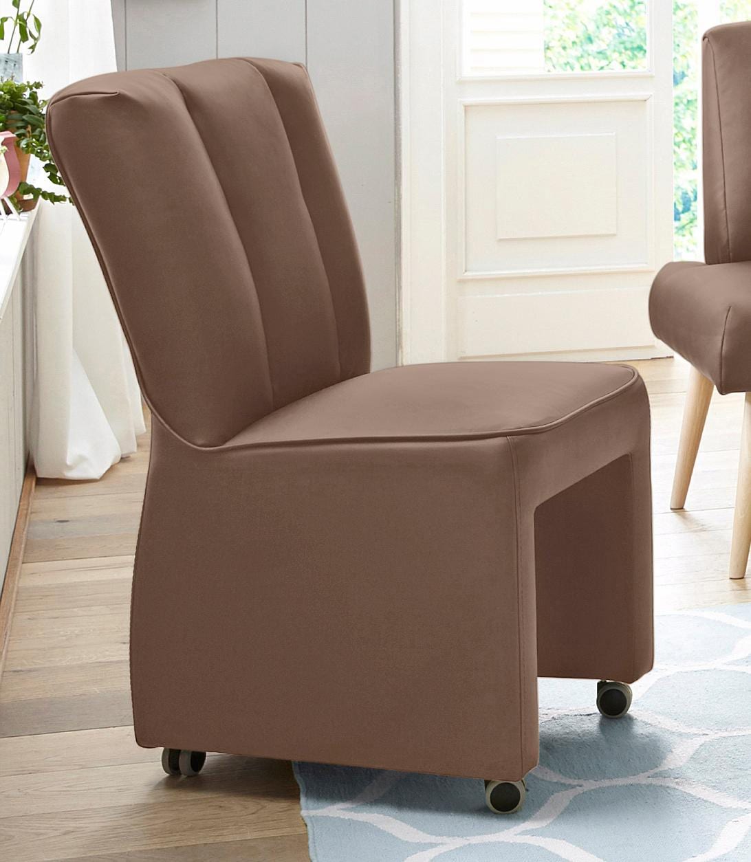 exxpo - sofa fashion Sessel »Costa, Loungesessel, Hochlehnsessel, auf Rollen, Komfortsitzhöhe 53cm«, kompakt und bequem, Breite 52 cm