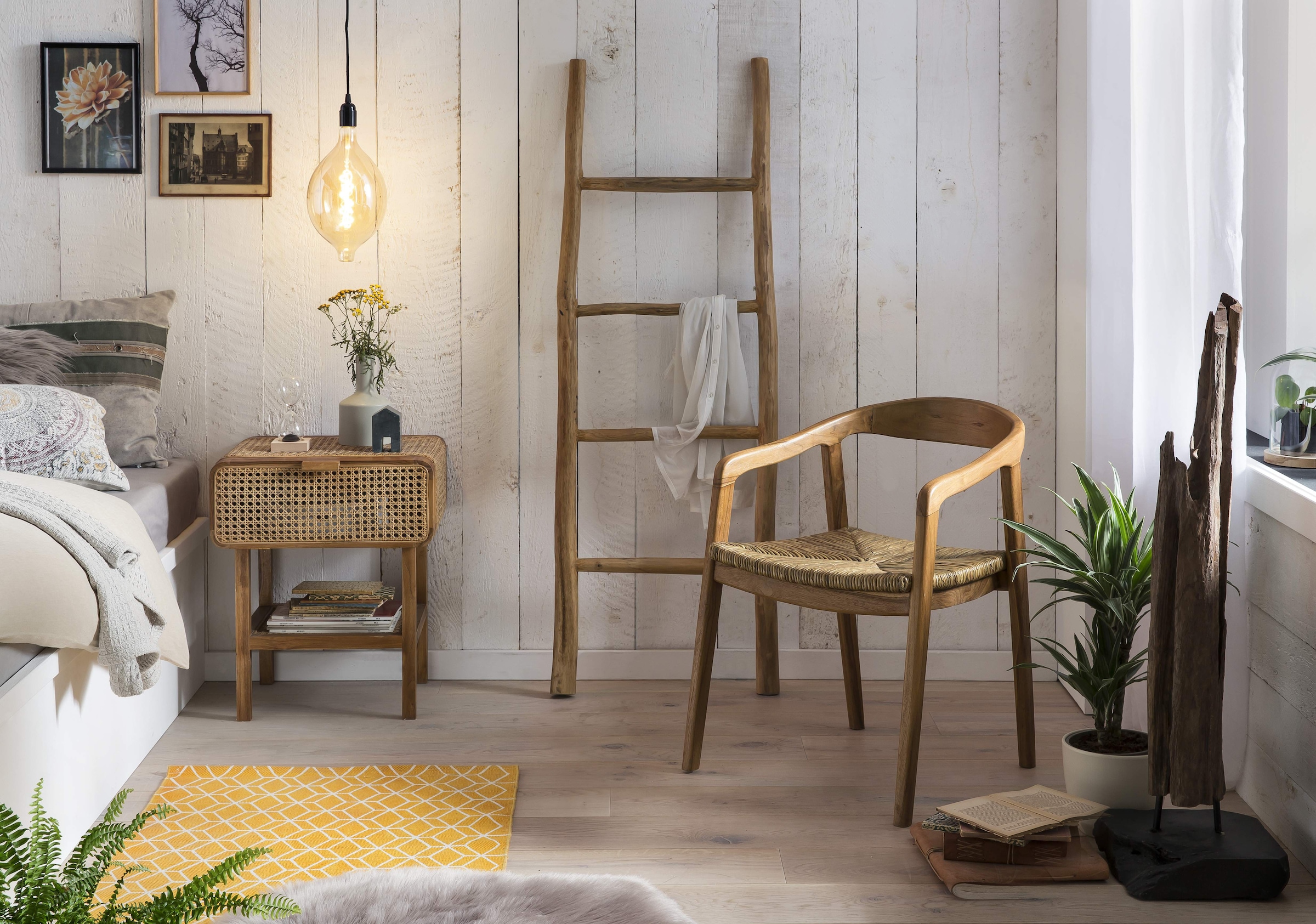 SIT Leiterregal »Romanteaka«, aus recyceltem Teakholz, Chic, Vintage Shabby auf bestellen Raten