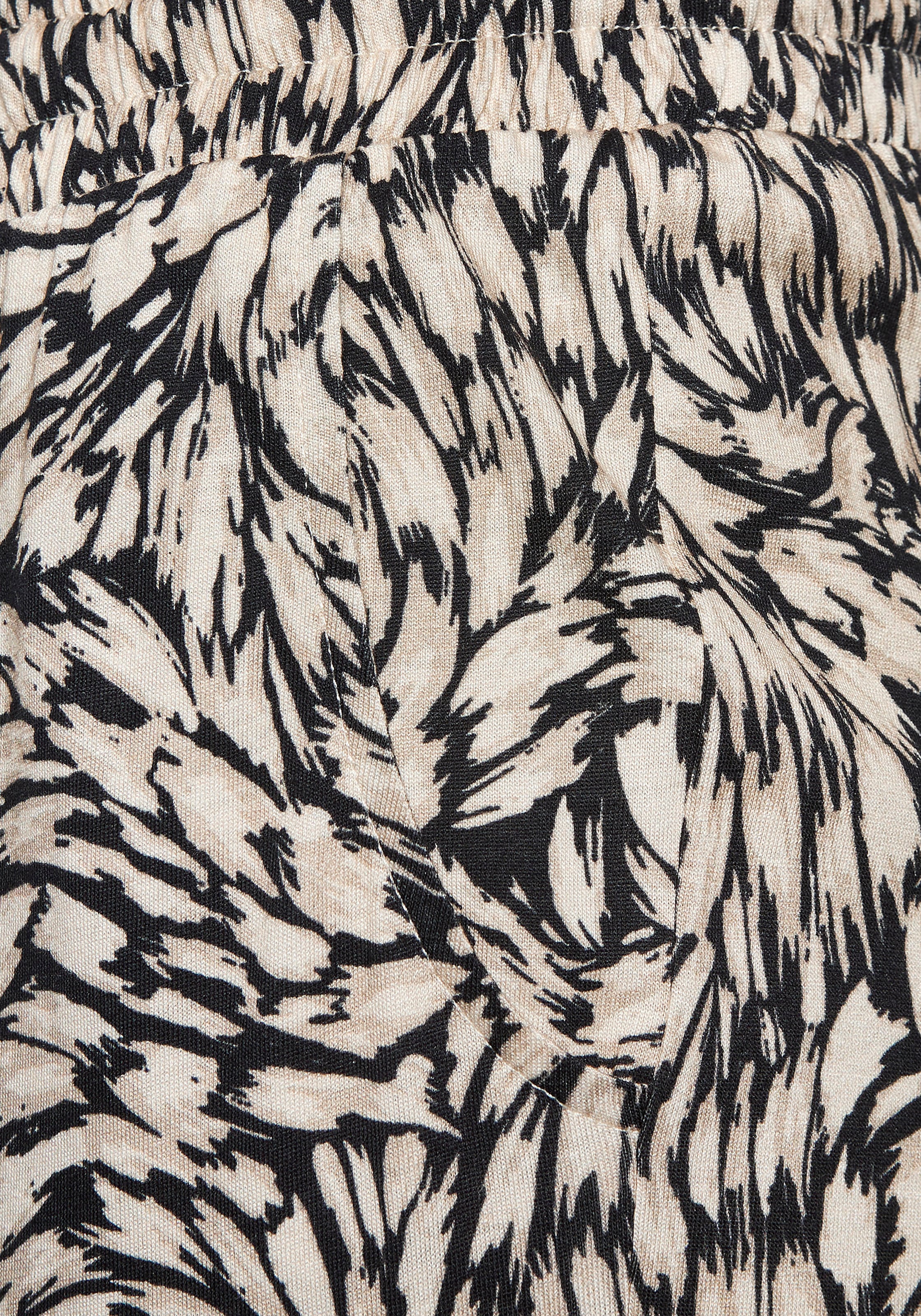 Buffalo Jerseyhose, mit Alloverprint, sommerliche Schlupfhose mit Taschen, Strandhose