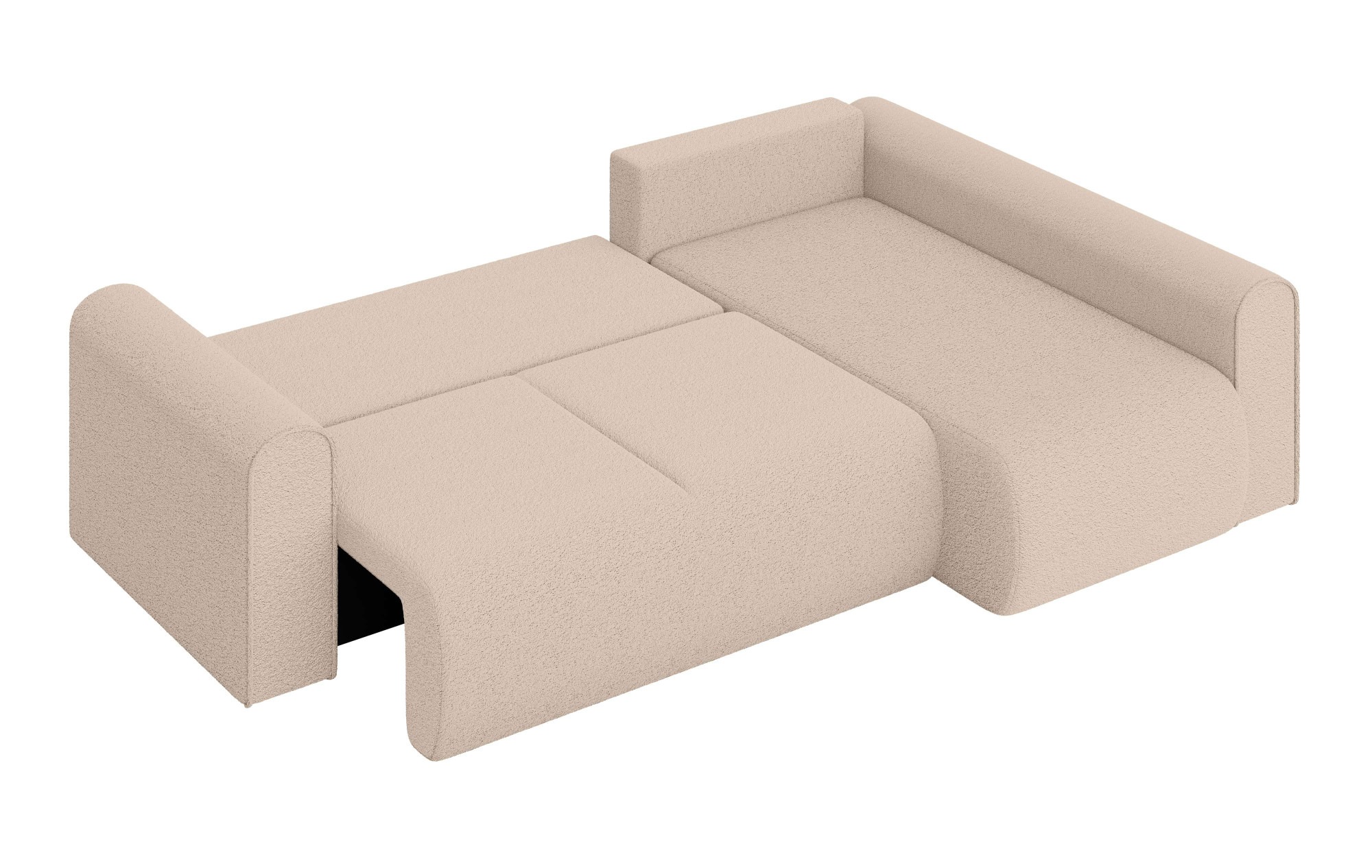 INOSIGN Ecksofa »Zacharia wahlweise Schlafsofa mit Bettkasten, B/T/H 250/166/86 cm«, L-Form mit Wellenunterfederung, Ottomane rechts oder links bestellbar