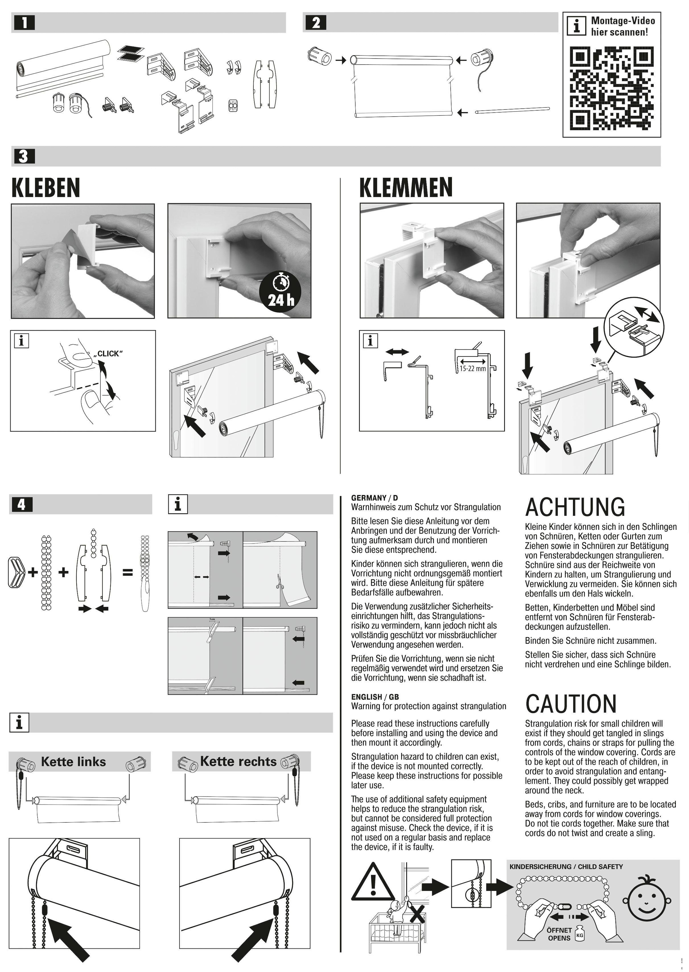 Rollo Seitenzugrollo Lichtschutz, schnell freihängend, ohne Triangle«, und Motiv »Easyfix GARDINIA bequem bestellen mit Bohren, Triangle