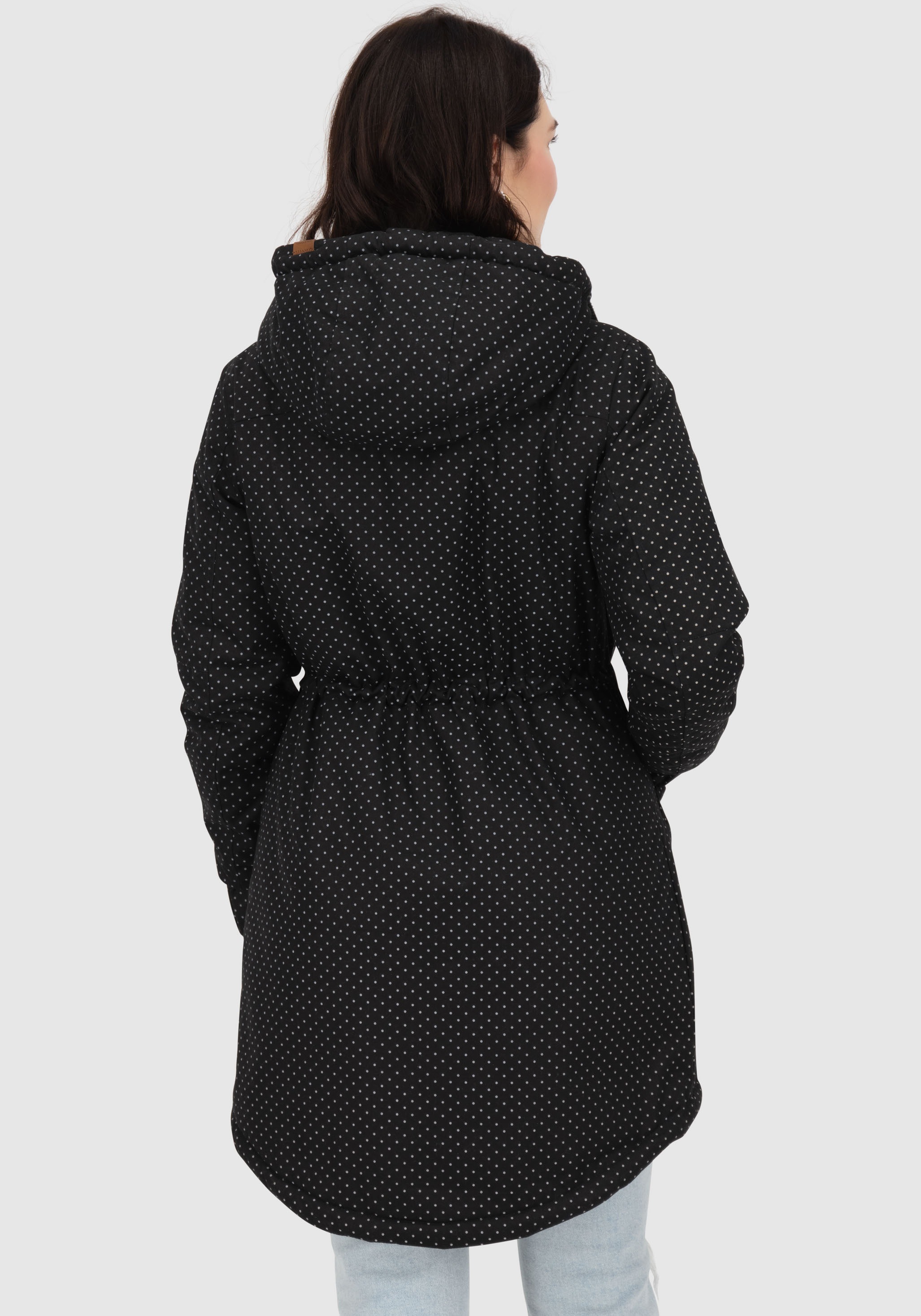 Alife & Kickin Outdoorjacke »CHARLOTTEAKB« mit Kapuze gefütterter Parka, Kapuzenjacke durch Bindeband tailliert