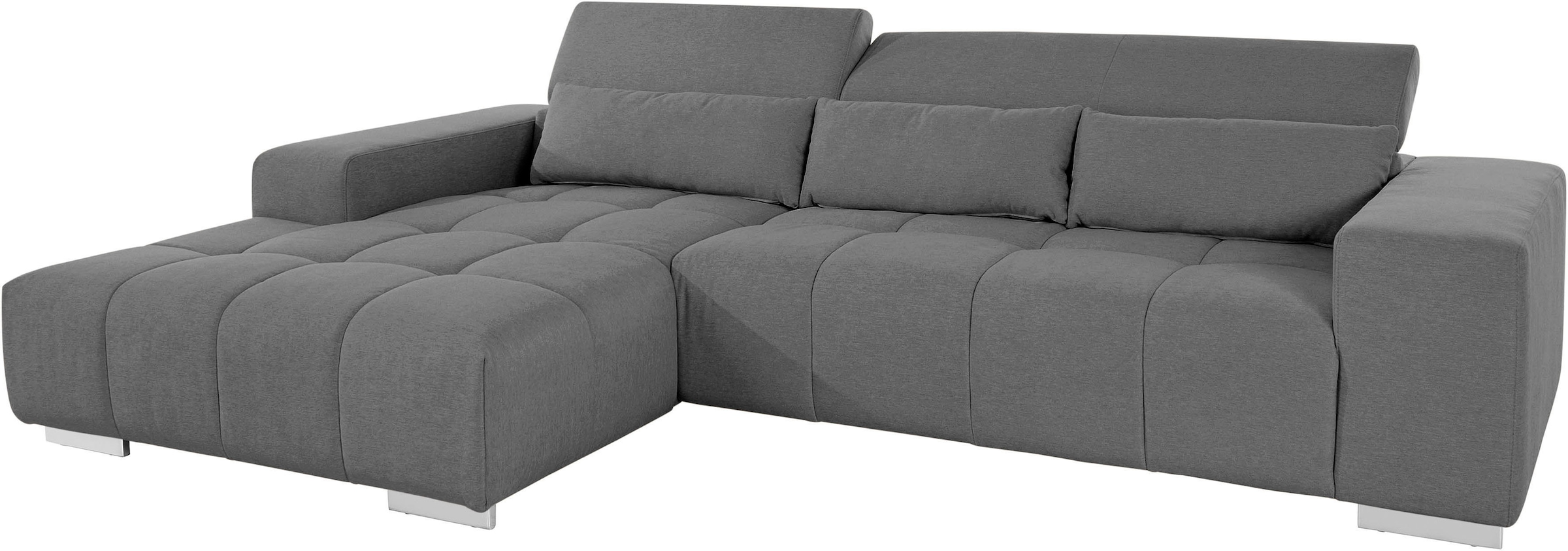 COTTA Ecksofa »Orion L-Form«, mit Kopfteilverstellung & 3 Nierenkissen