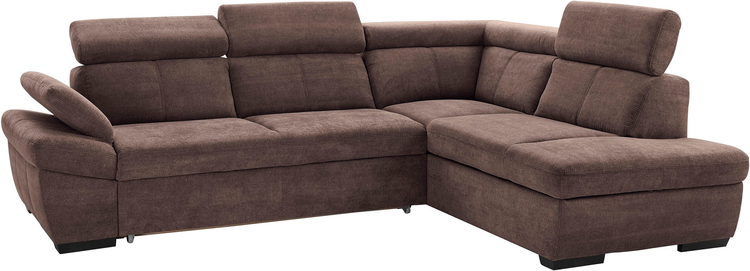 exxpo - sofa fashion Ecksofa »Salerno, klassisch modernes Funktionssofa, hoher Sitzkomfort, L-Form«, inkl. Kopf- und Armteilverstellung, wahlweise mit Bettfunktion