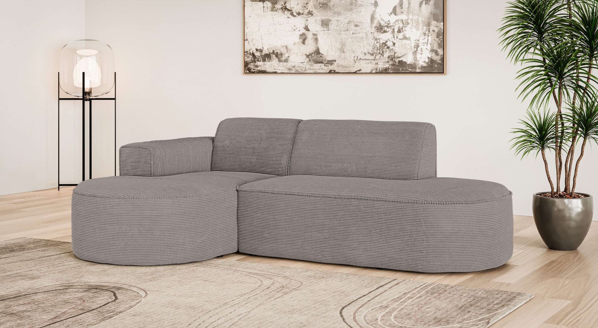 OTTO home Ecksofa »ADELLA Design-Sofa mit Recamiere rechts/links, 248/159/7 günstig online kaufen