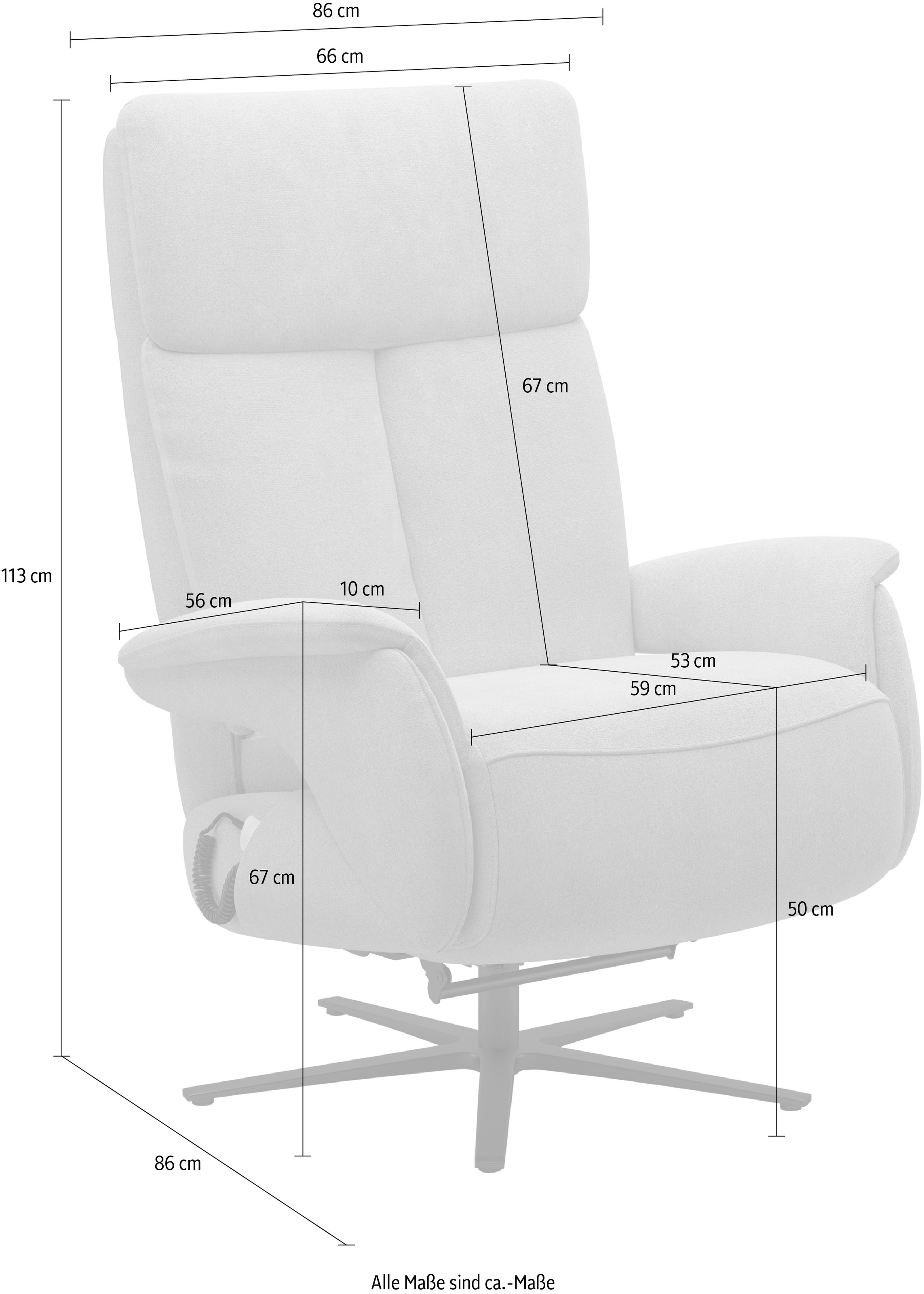 sit&more TV-Sessel »TV Sessel Triple Seven Xtra large«, mit Herz-Waage und 3 Motoren