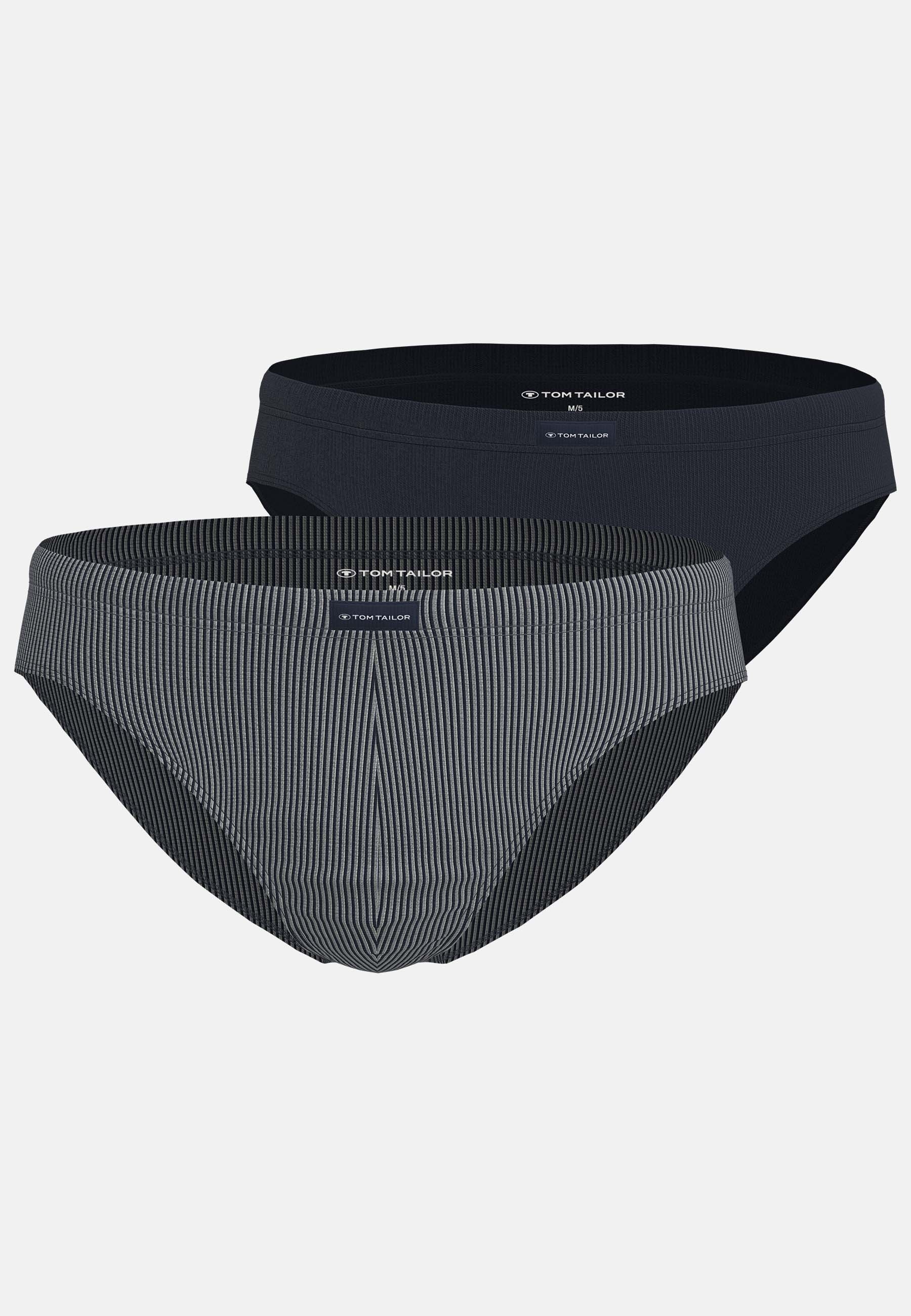 TOM TAILOR Minislip »Kentucky« Packung, 2er Pack, 2 bequem, basic, eng, atmungsaktiv, mit Logo, breiter Bund, Baumwollmix