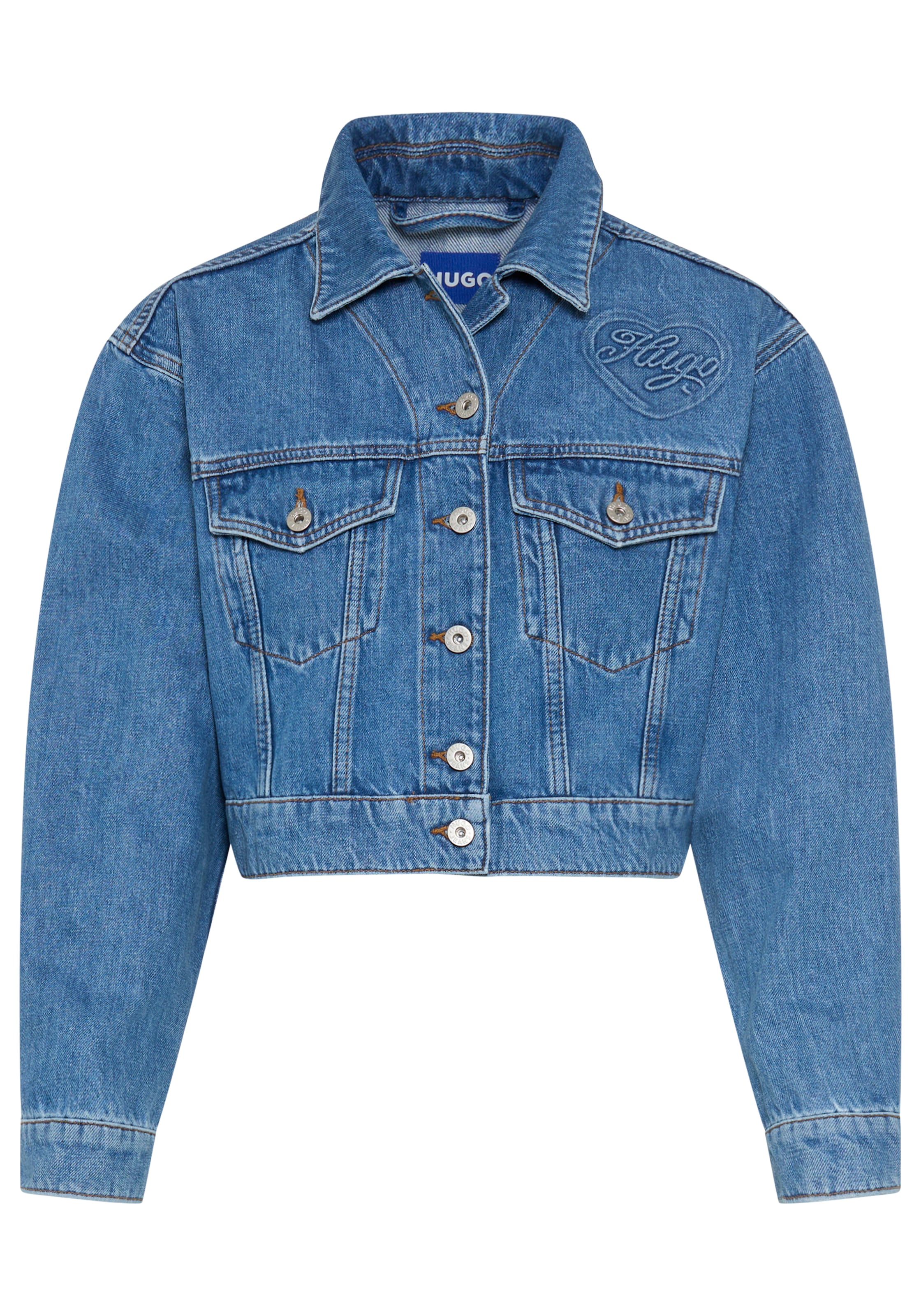 HUGO Blue Jeansjacke »Galatea« in Cropped-Länge
