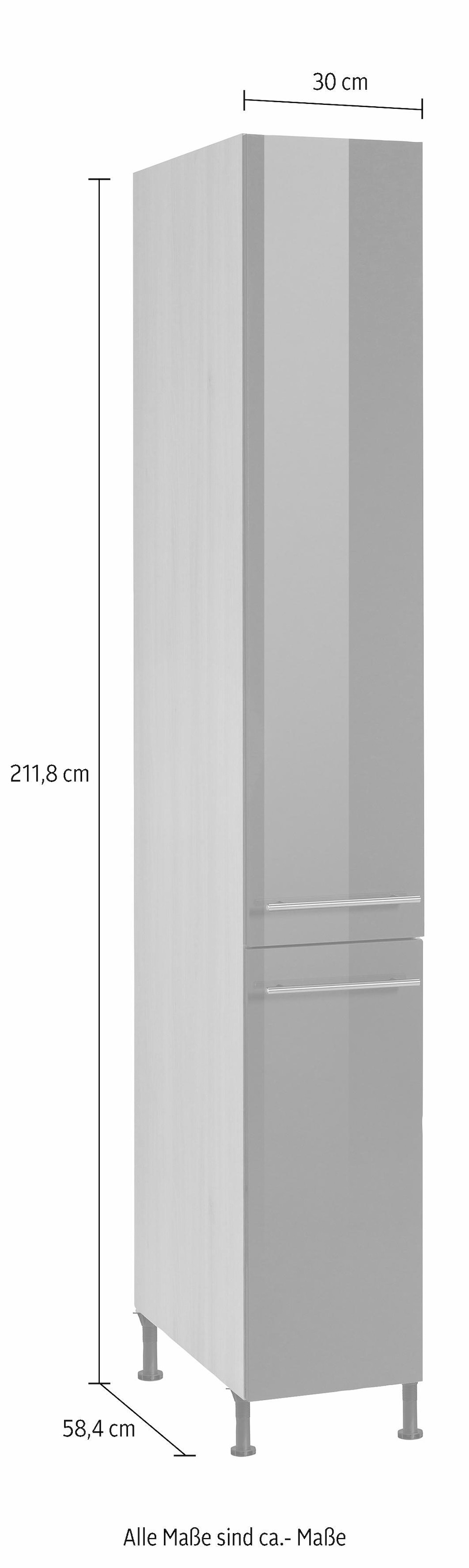 OPTIFIT Apothekerschrank »Bern«, 30 cm breit, 212 cm hoch, mit höhenverstellbaren Stellfüßen