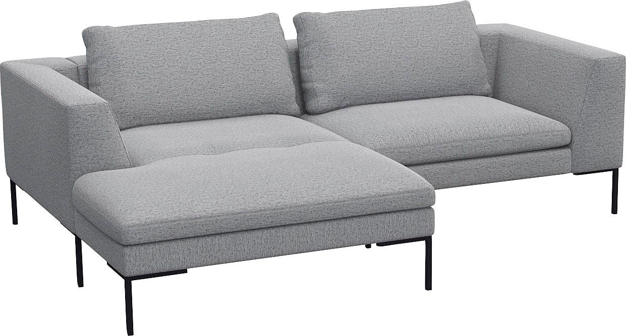 FLEXLUX Ecksofa »Loano, superbequemer Sitzkomfort durch Kaltschaum im Sitz, L-Form«, modernes Sofa, frei im Raum stellbar, lose Kissen, hoher Fuß