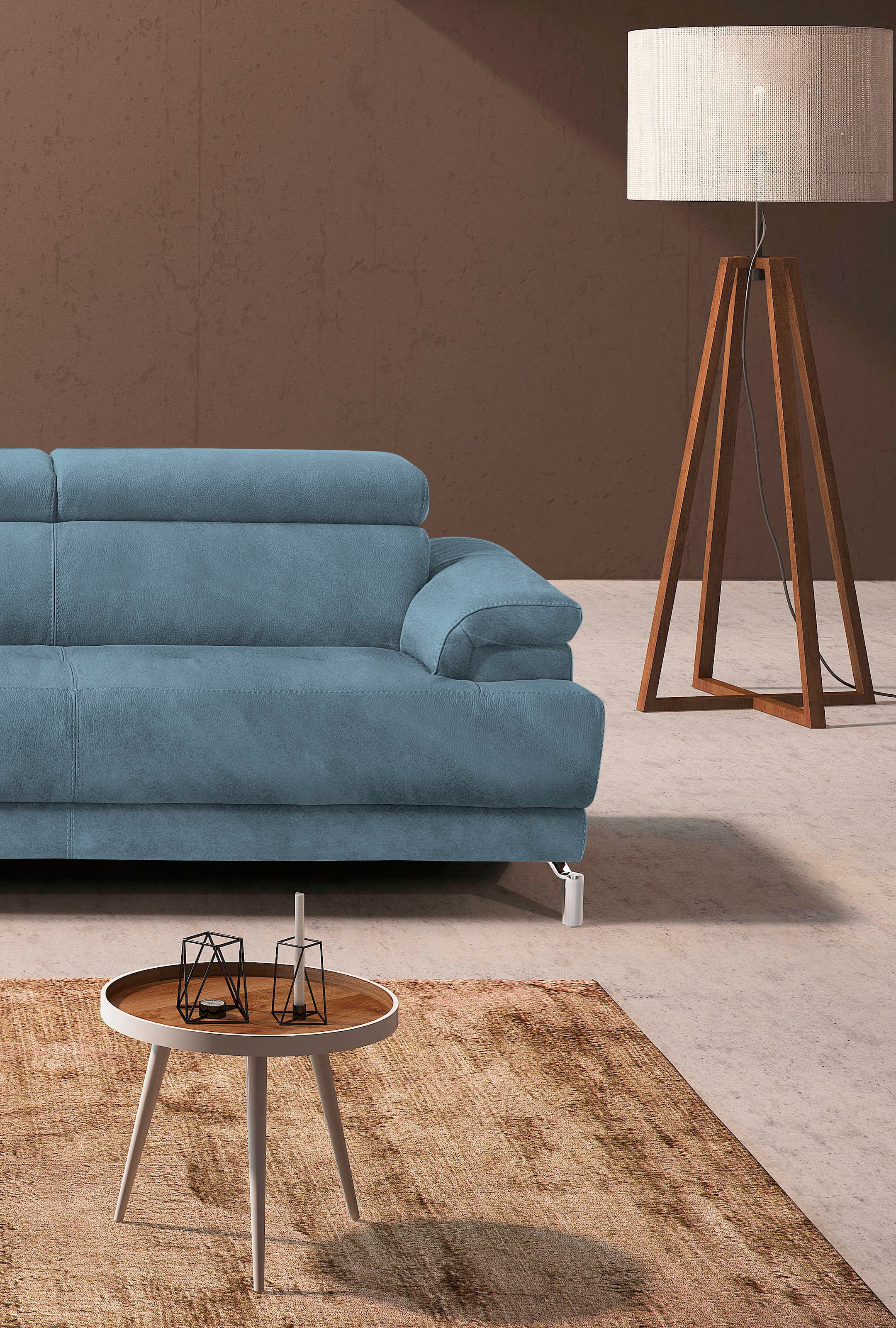 Egoitaliano Ecksofa »Soul, extravagantes Designsofa, Megasofa, super bequem, tolle Details« mit Trapez-Abschlußelement, inkl verstellbarer Kopfteile