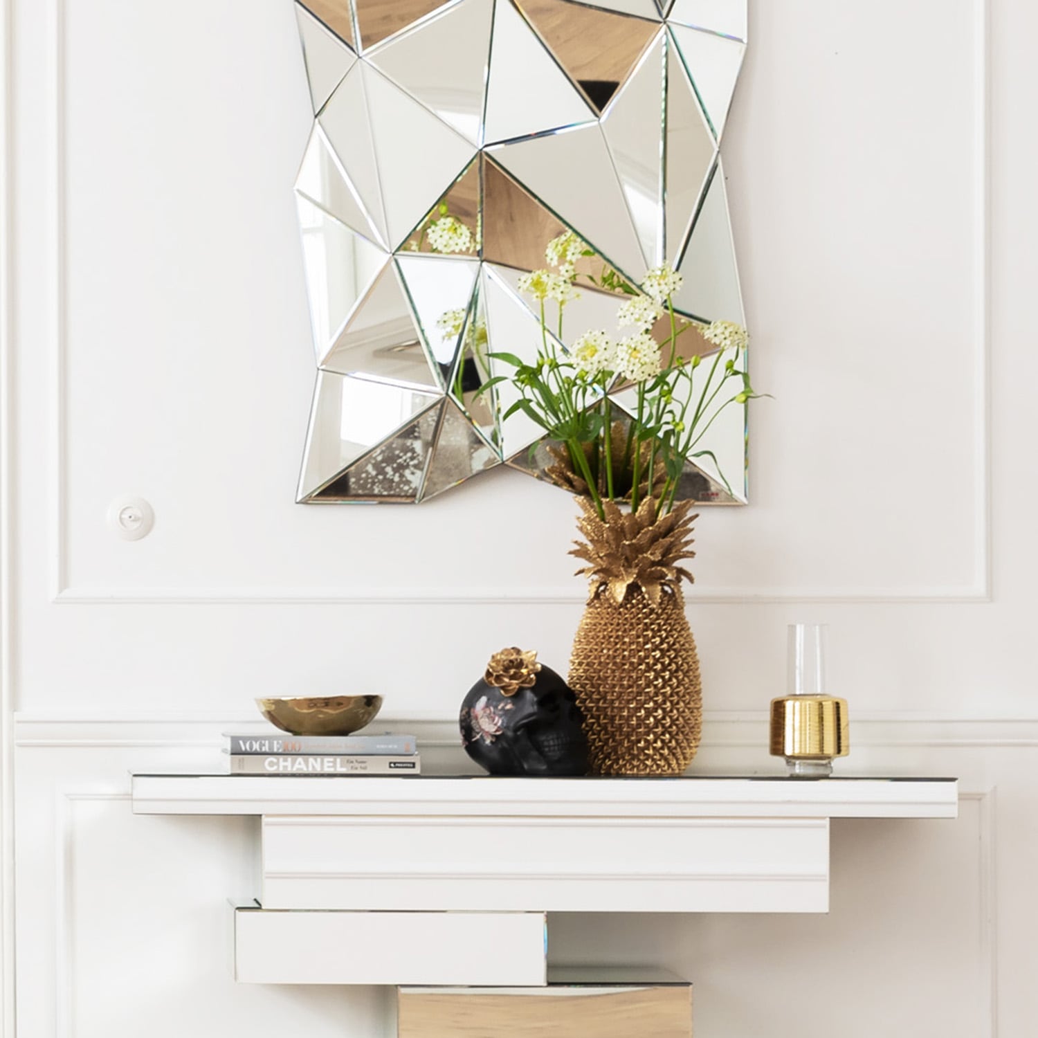 Kare Design Dekoobjekt »Flower Skull 22cm«