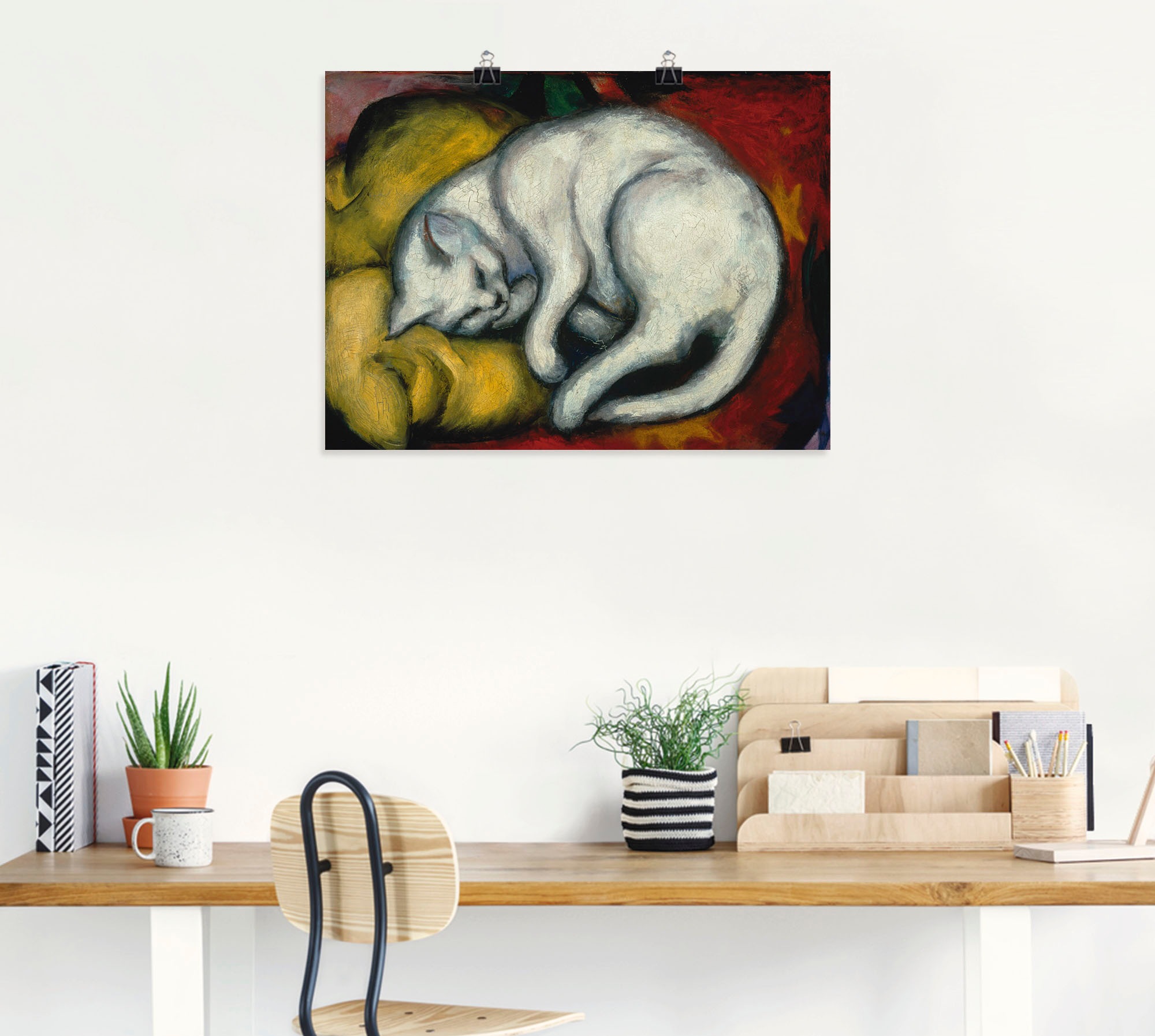 Artland Wandbild »Die weisse Katze. 1912« Haustiere 1 Stk. tlg. als Alubild günstig online kaufen