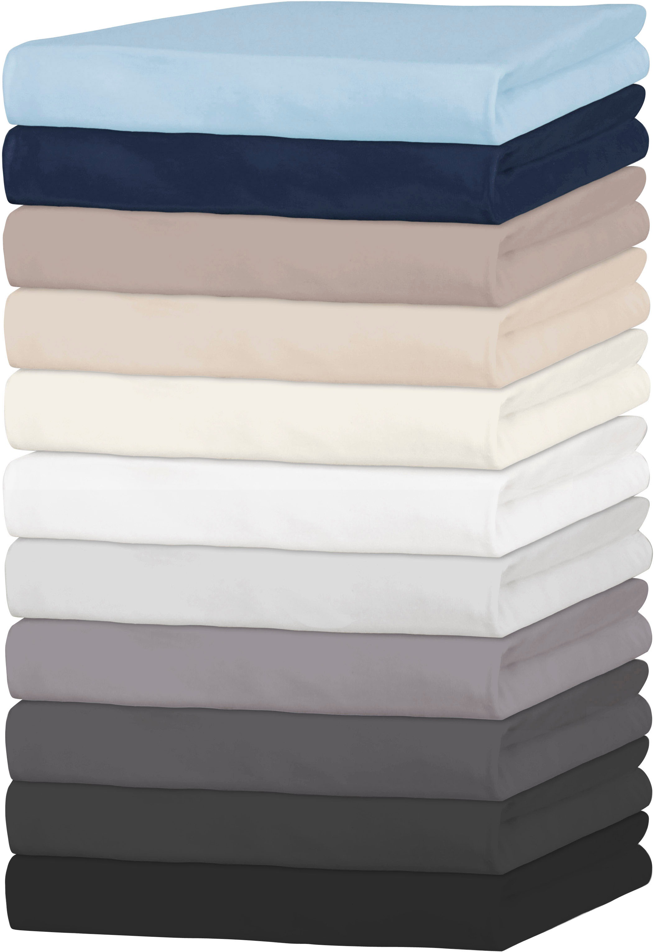 Biberna Spannbettlaken »Samy«, hochwertiges Jersey-Elasthan für Topper geei günstig online kaufen