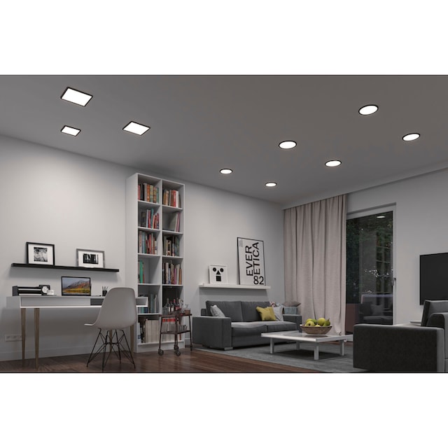 Einbauleuchte kaufen 4000K Areo Paulmann rund VariFit 1 Schwarz LED 175mm Schwarz«, IP44 4000K IP44 rund Einbaupanel Areo VariFit »LED 175mm flammig-flammig, LED Raten auf Einbaupanel