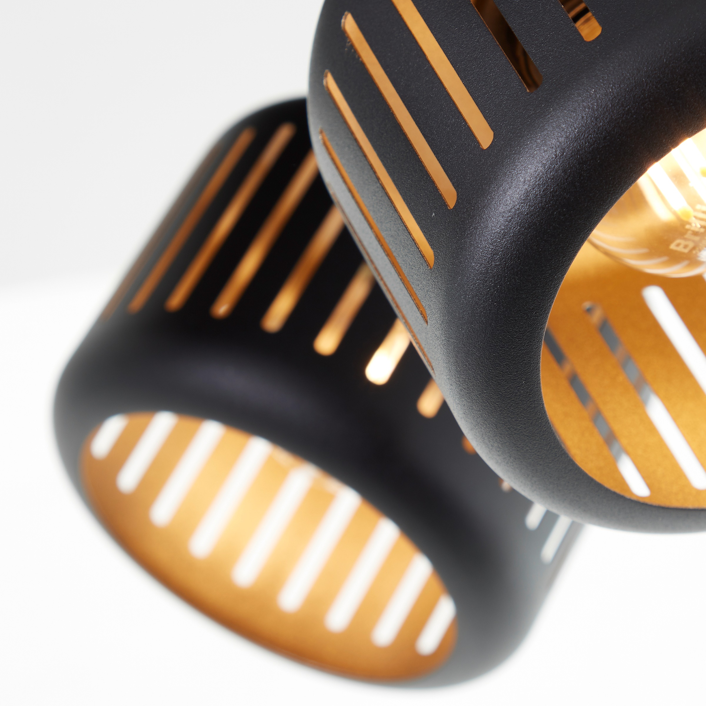 Brilliant Deckenstrahler »Tyas« E14 1 Stk. Spotrondell, 18 x 37 cm, E14, schwenkbar, Aluminium, schwarz/gold