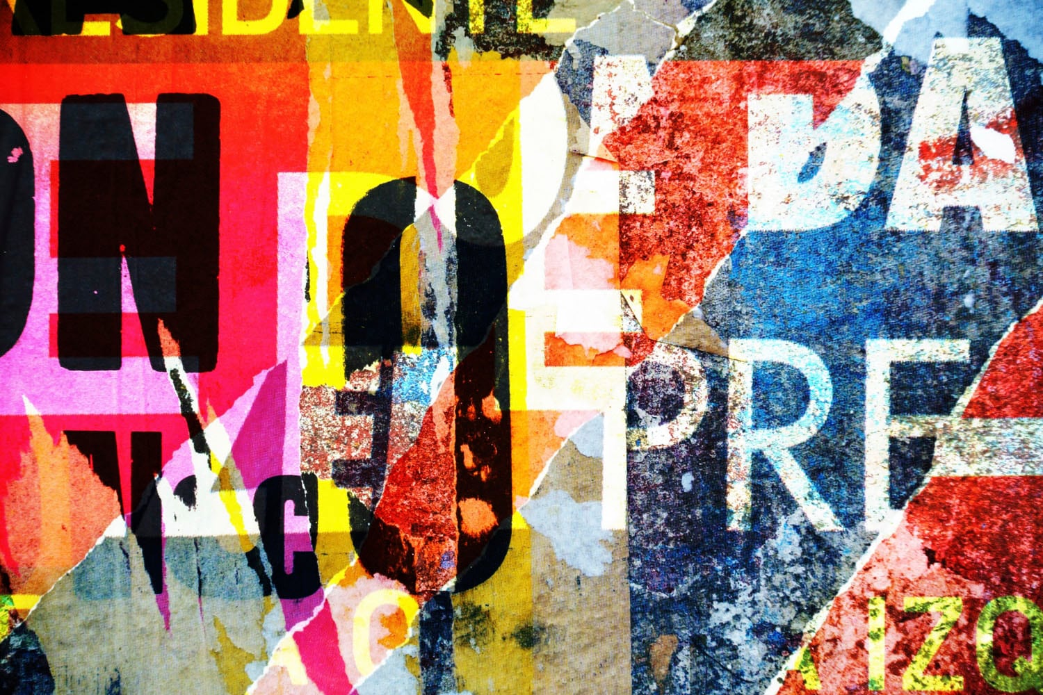 queence Acrylglasbild »Papierstücke« Buchstaben   Fashion   Kunst Fine Art- günstig online kaufen