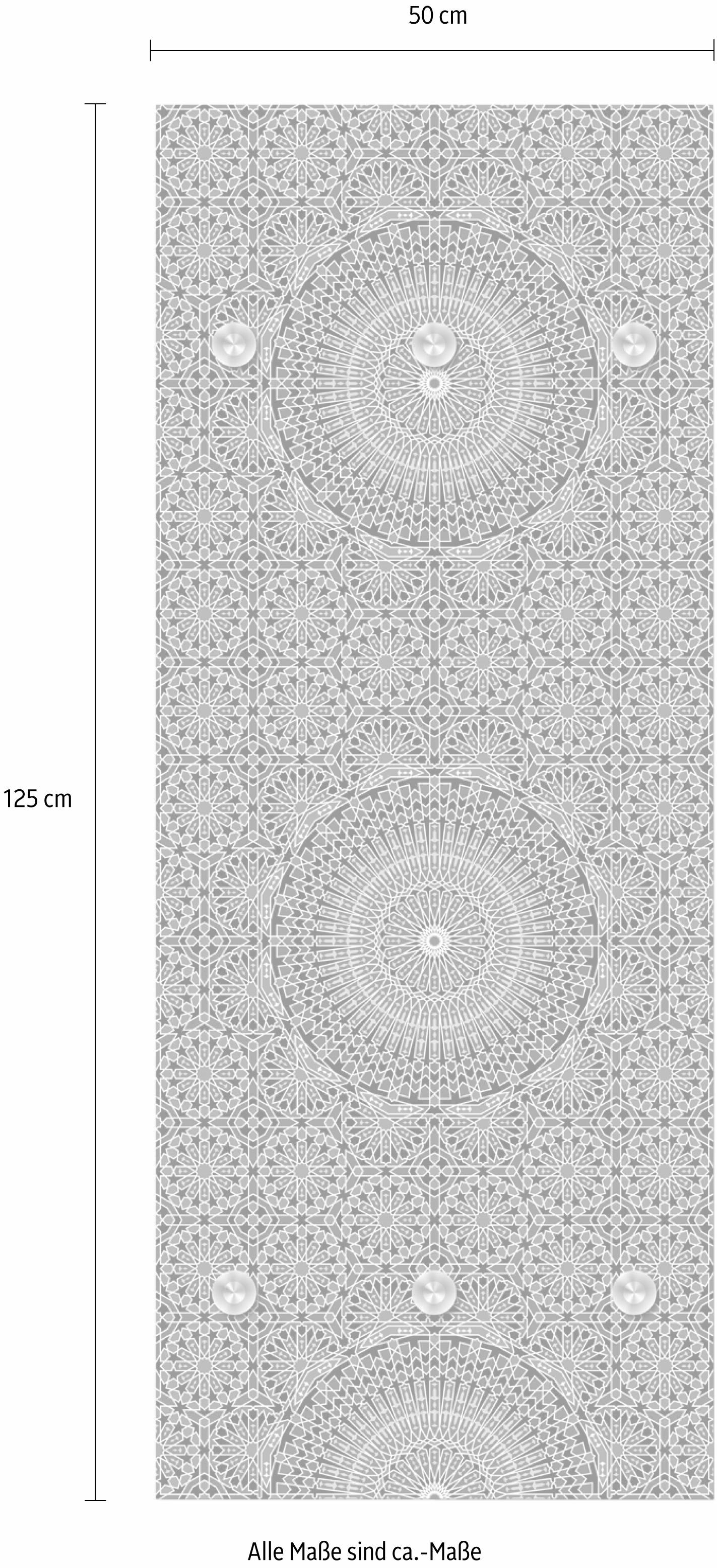 queence Garderobenleiste »Blumen«, mit 6 Haken, 50 x 120 cm