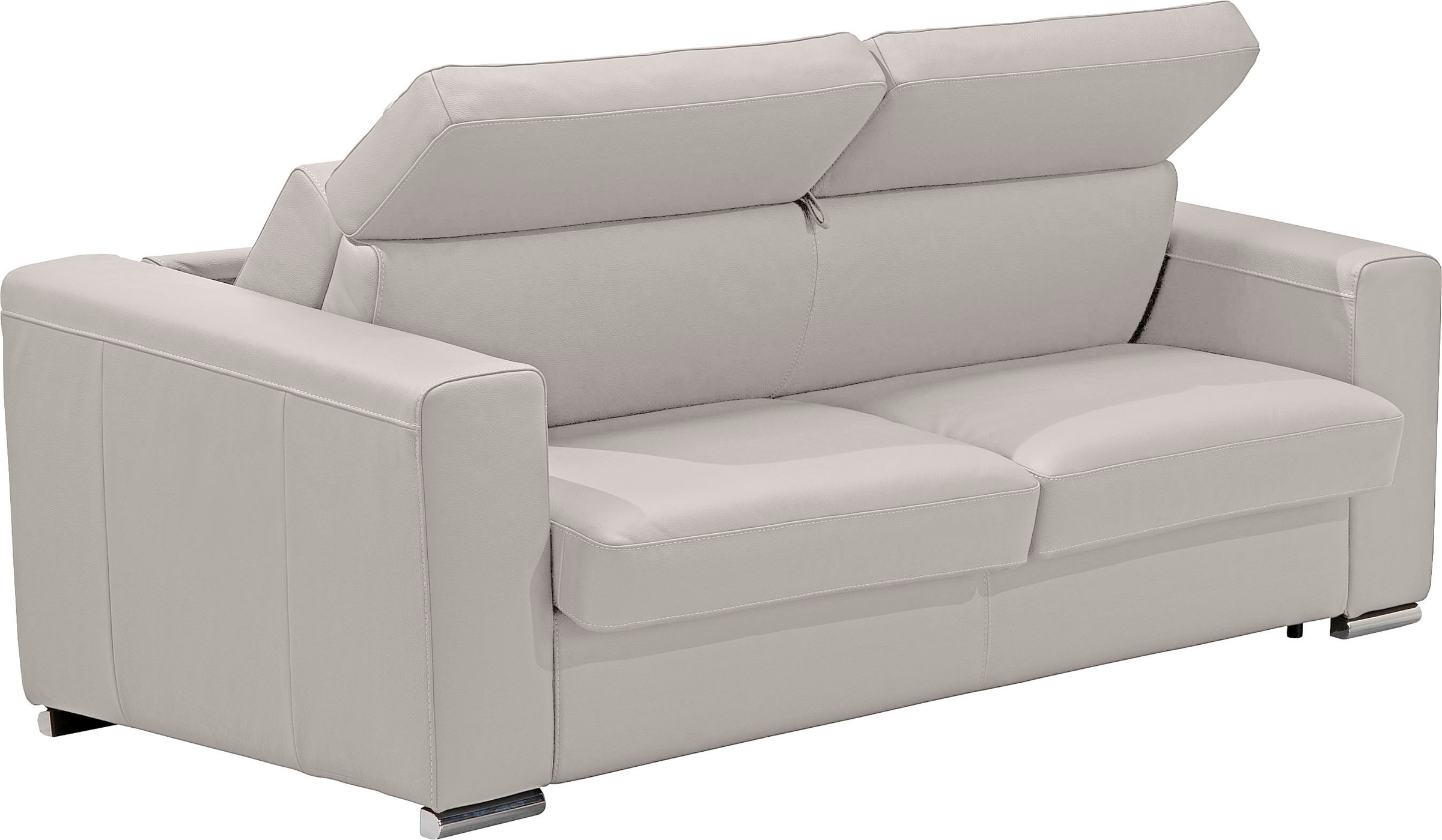 Egoitaliano Schlafsofa »Cabiria, Design und super Sitz- und Liegekomfort«, Sofa inkl. Schlaffunktion, Kopfteile verstellbar, mit Metallfüßen