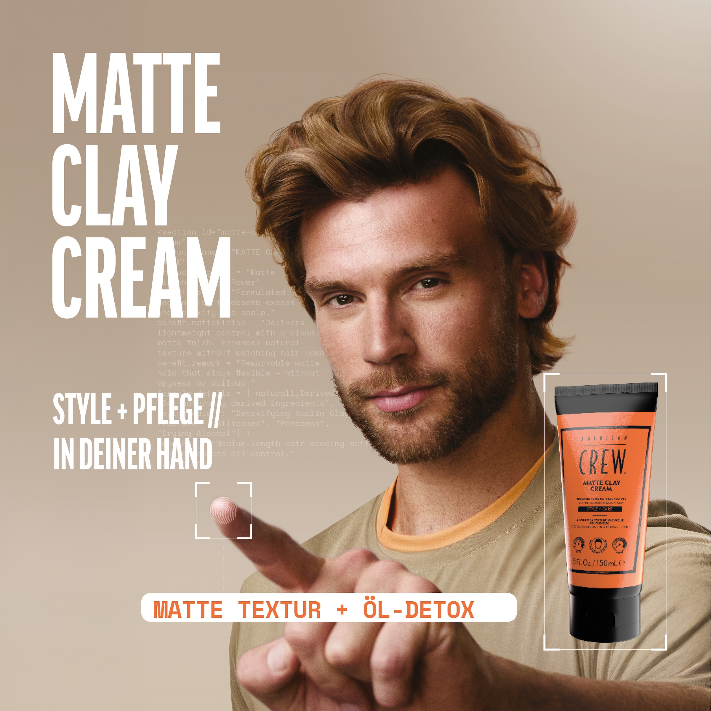 American Crew Haargel »Matte Clay Cream 150ml«