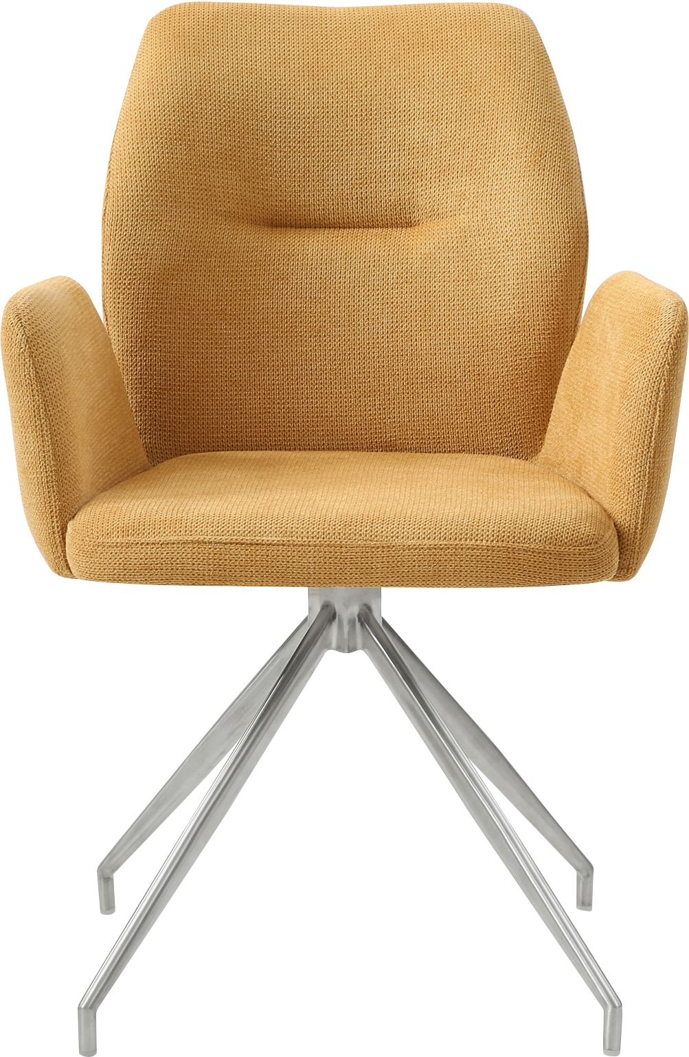 SalesFever Essgruppe, (Set, 5 tlg.), Tischplatte mit echter Baumkante, Gestell aus rostfreiem Edelstahl