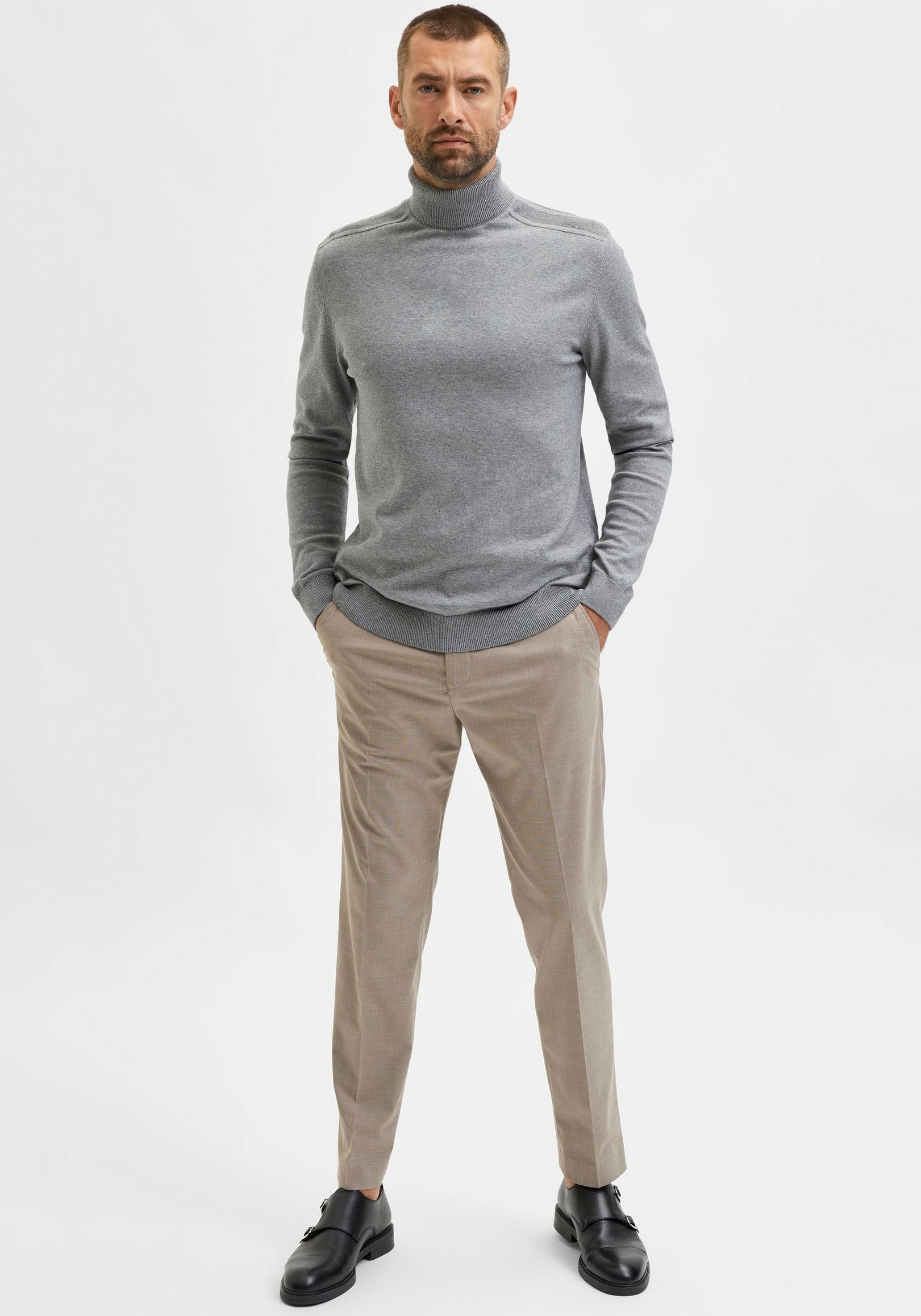 SELECTED HOMME Rollkragenpullover »SLHBERG ROLL NECK NOOS«